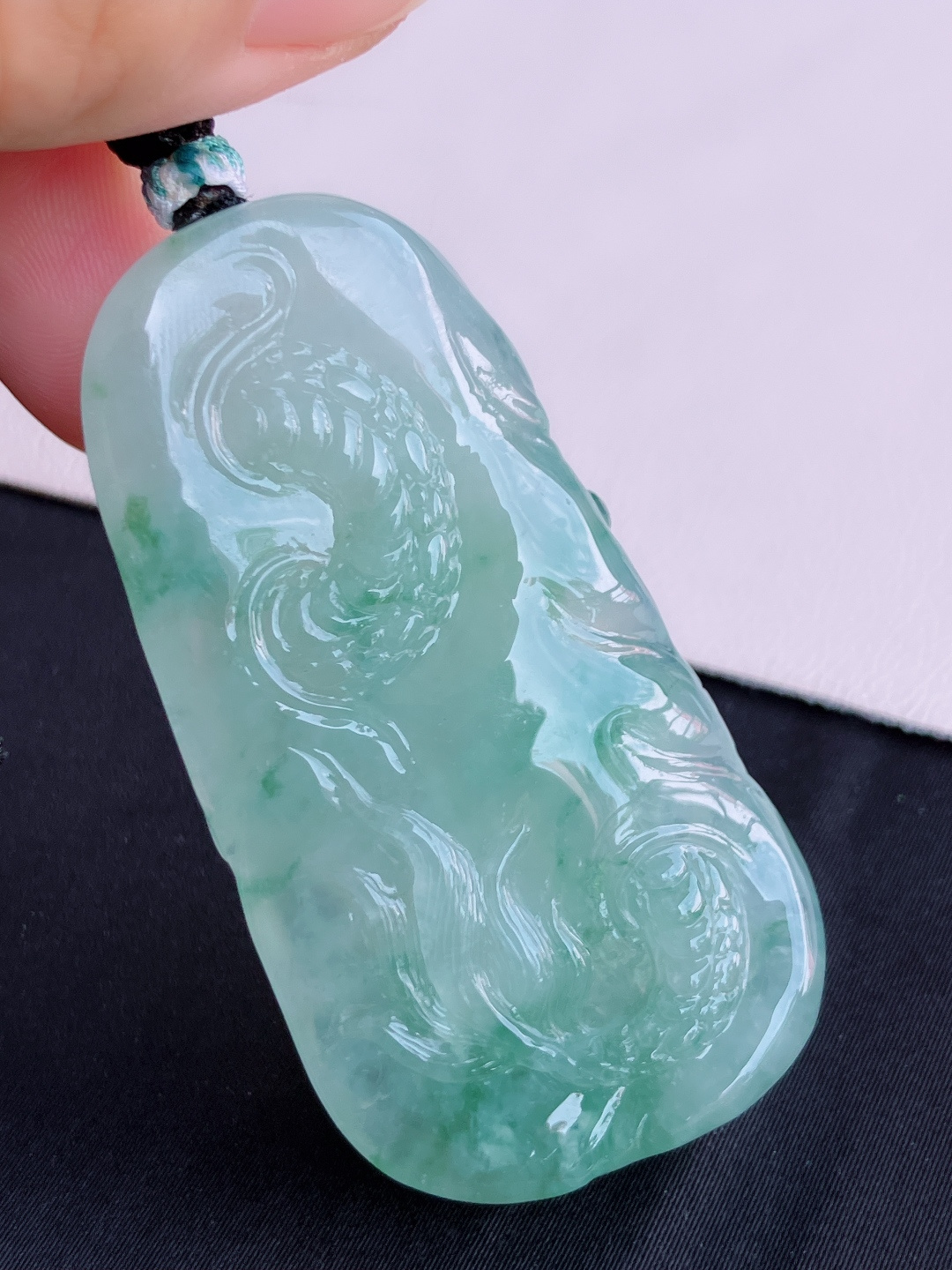 冰飘花龙牌，栩栩如生，尺寸58.8/31.3/9.9/自然光实拍