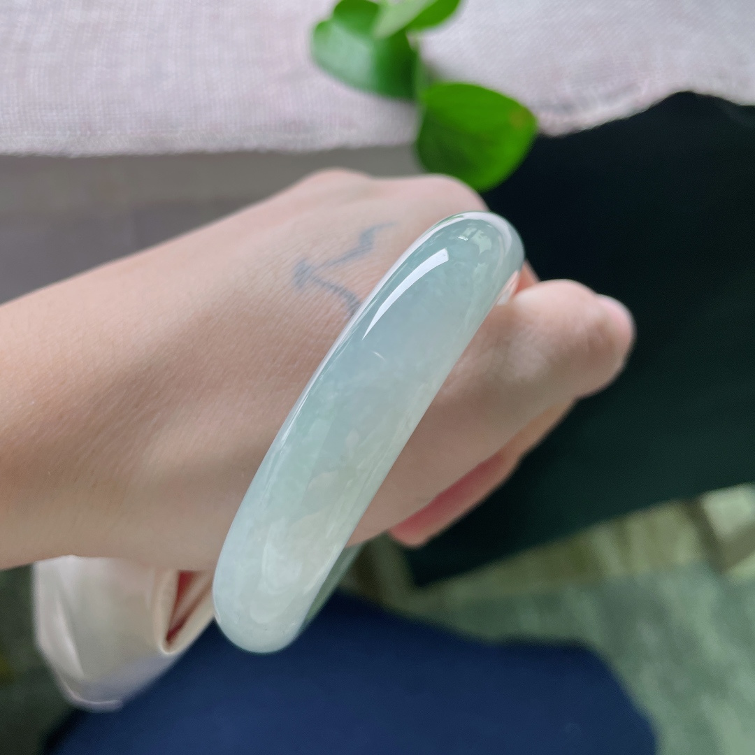 冰晴底正圈，冰润细腻，岁月静好，温婉可人，有棉线，ss54511a