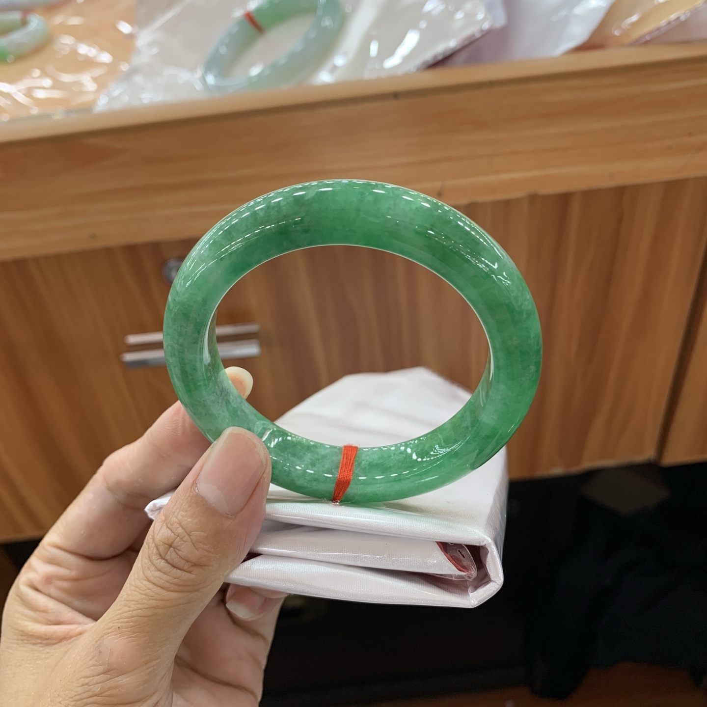 满绿正圈翡翠手镯 57-11.6-10