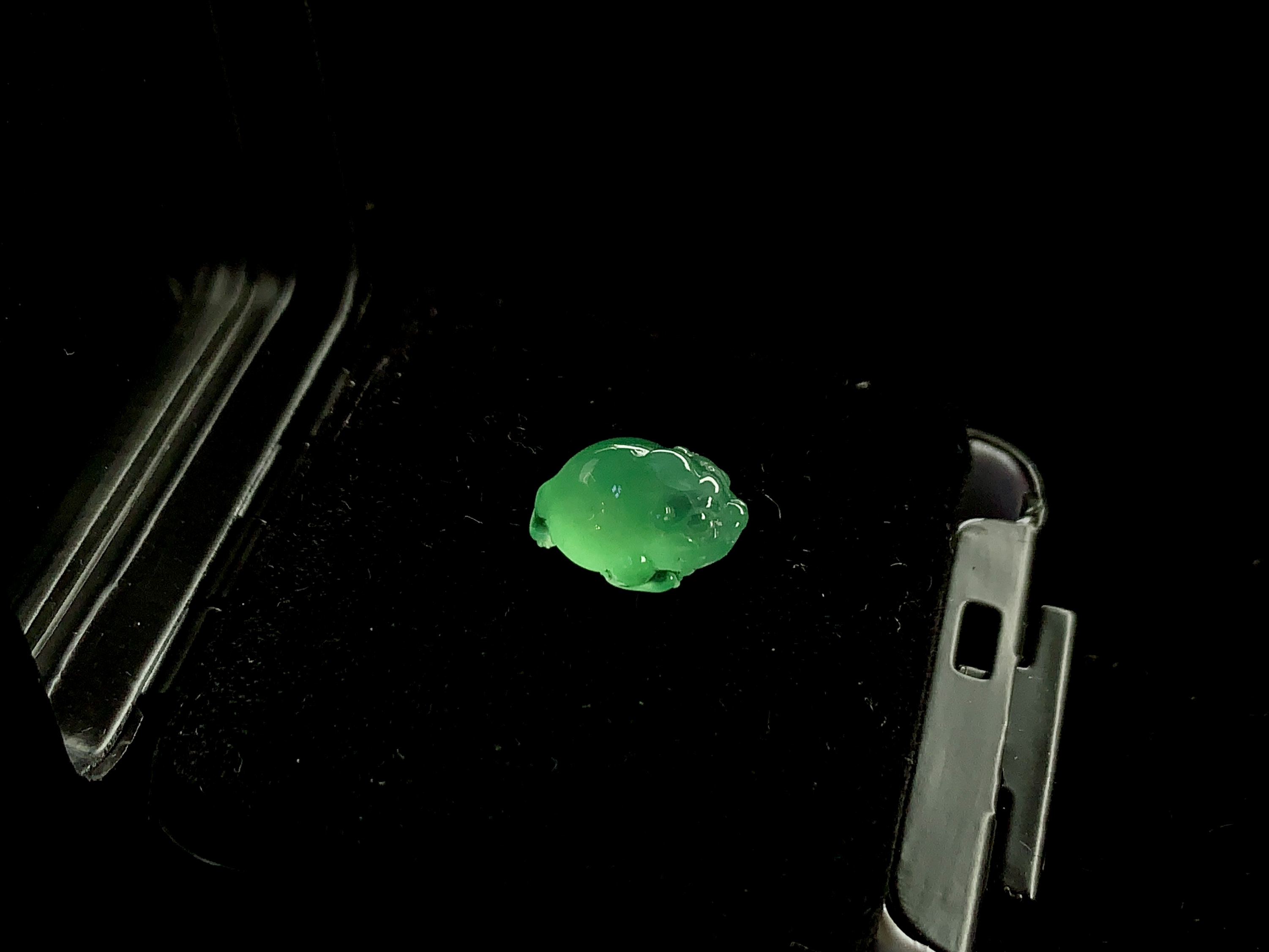 冰绿金蟾，莹润冰透，种水足