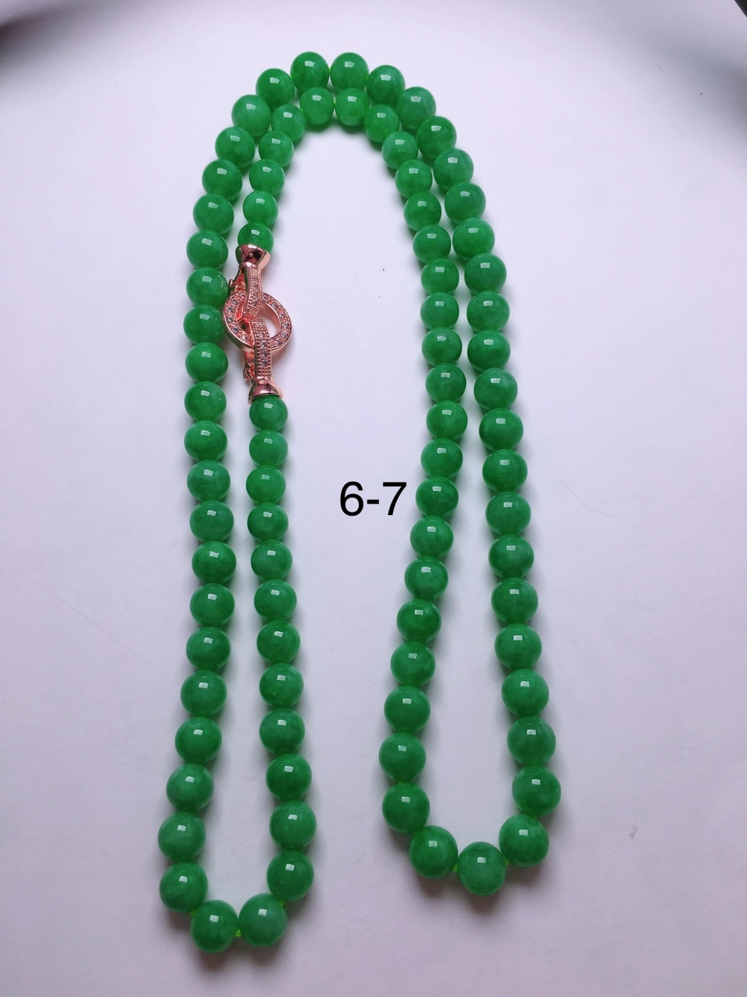 ️绿珠子项链，晶莹剔透，新颖时尚，6-7