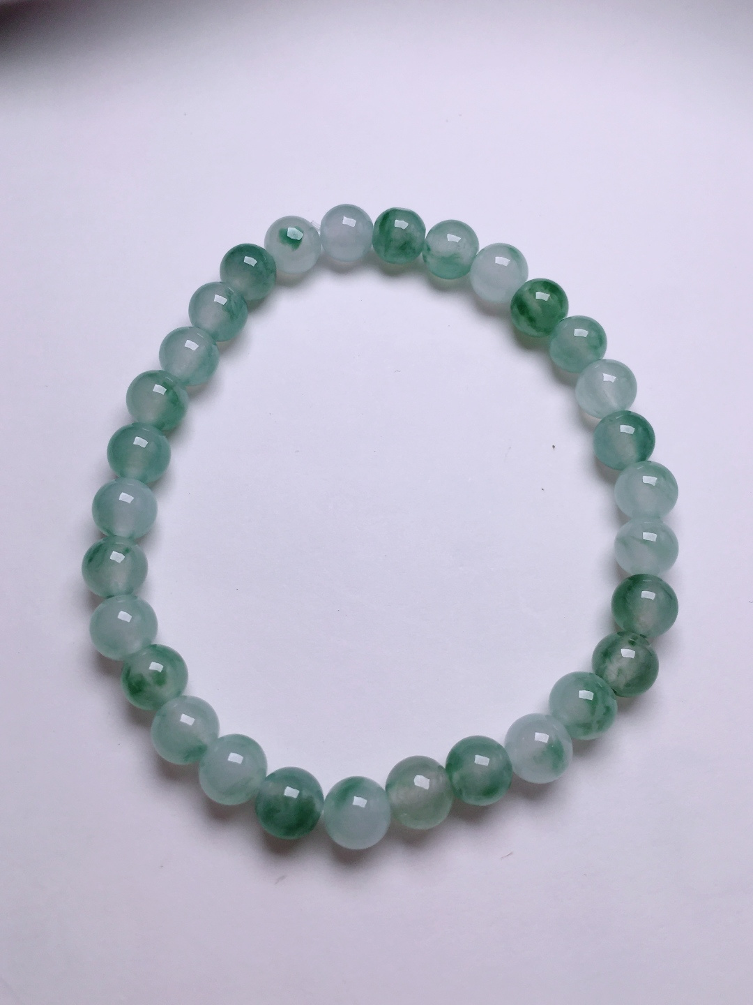 ️冰种飘花珠子手链，晶莹剔透，新颖时尚，6.2