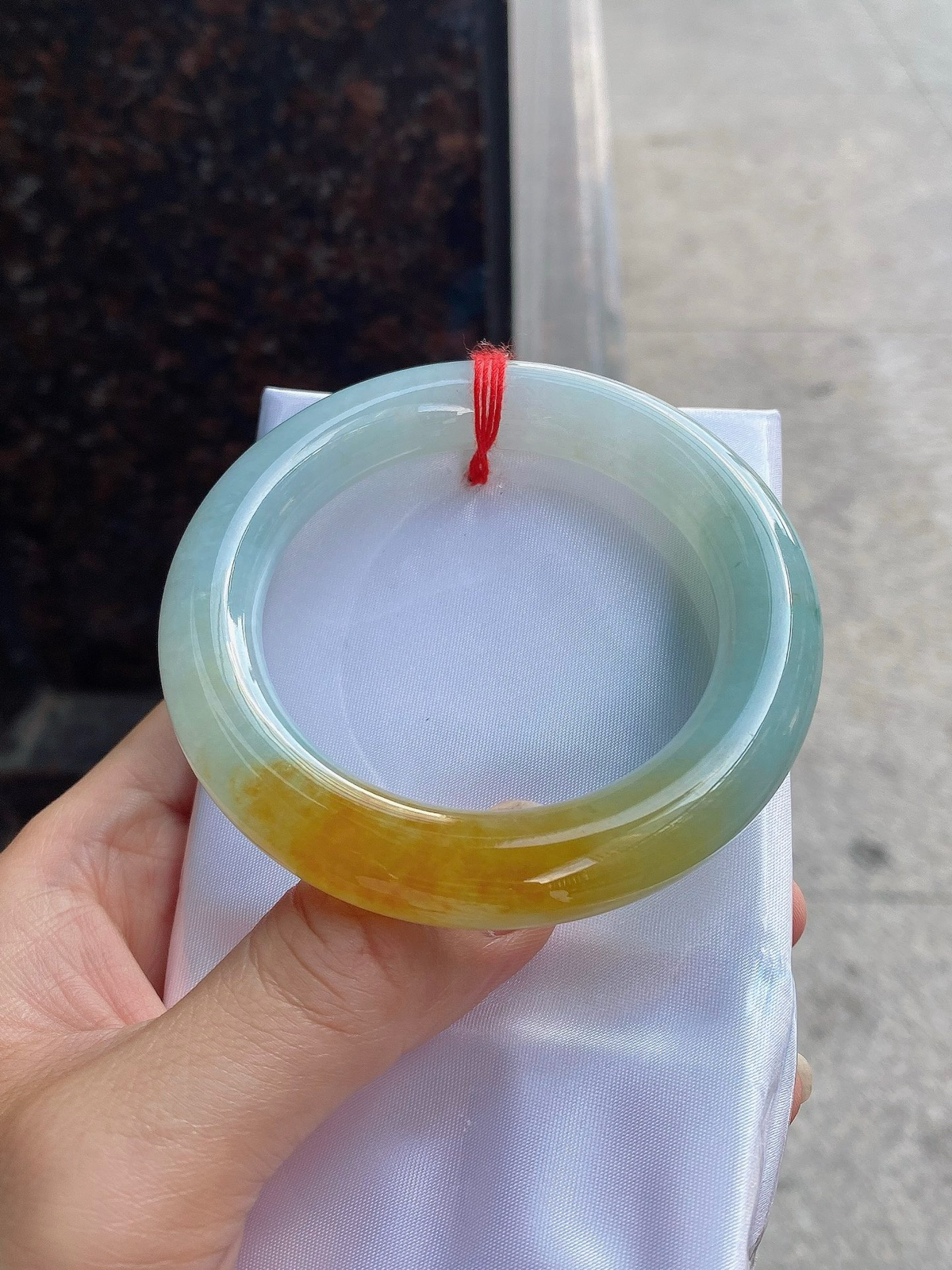 圈口56.2-12.5    【蜜糖黄圆条手镯】圈口56  57可戴
