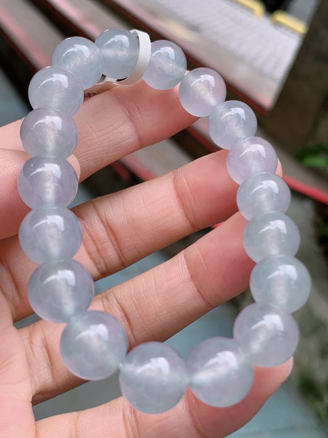 ️ 18颗冰蓝底手链
