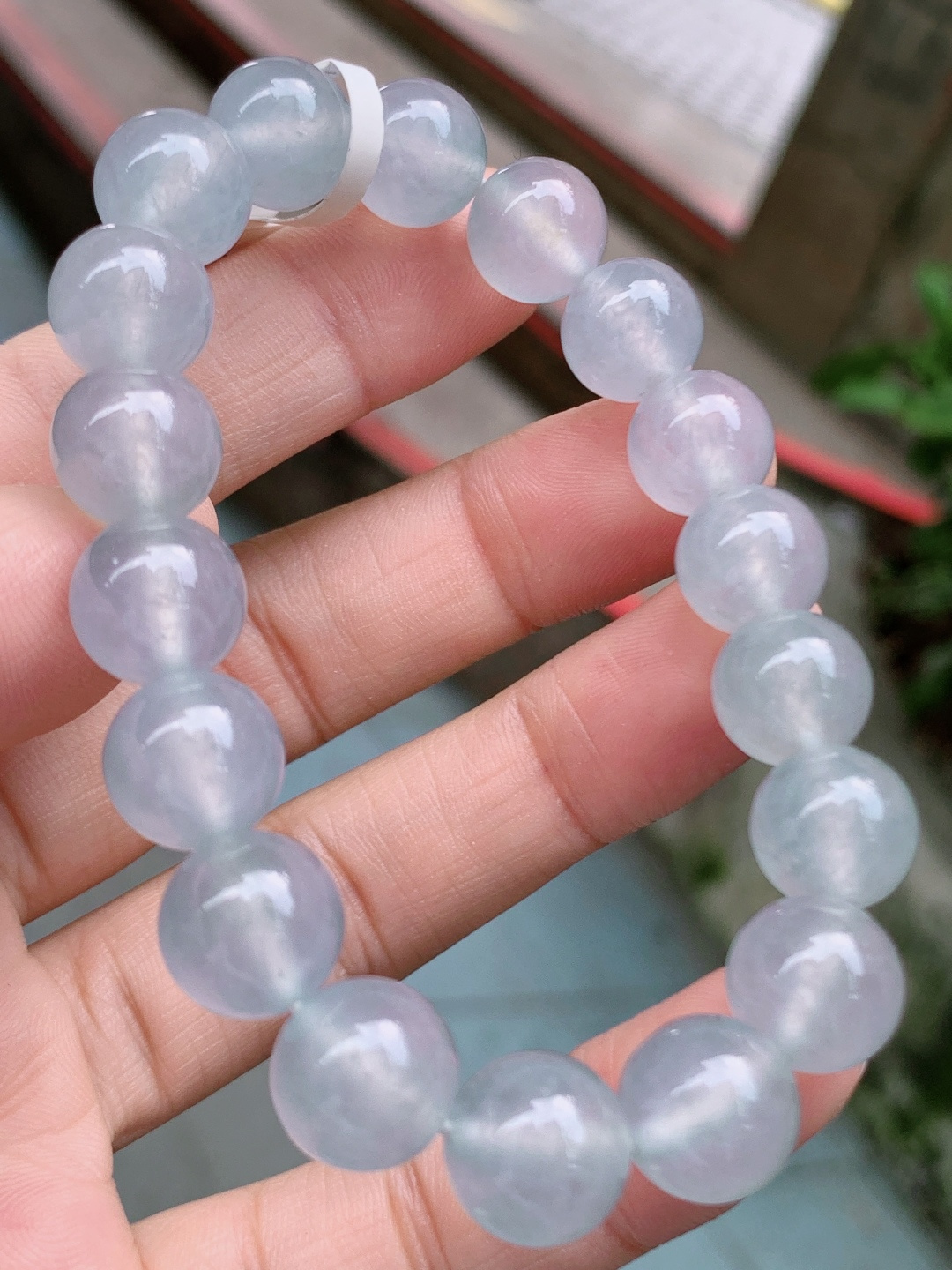 ️ 18颗冰蓝底手链