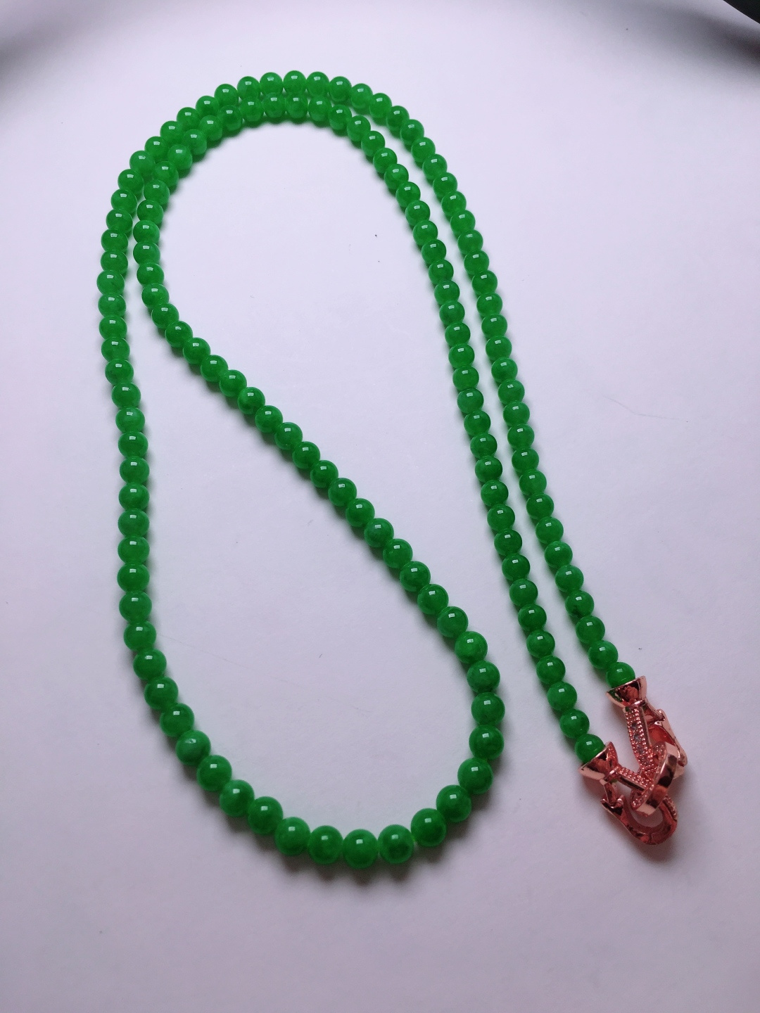 ️绿珠子项链，晶莹剔透，新颖时尚，4-4.5