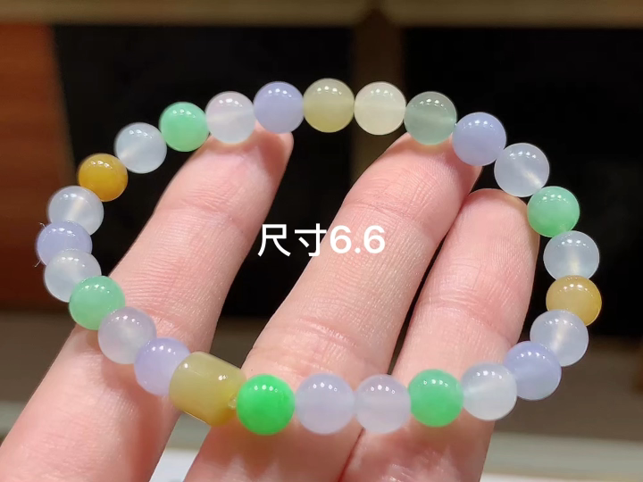 多彩手串  尺寸，6.6