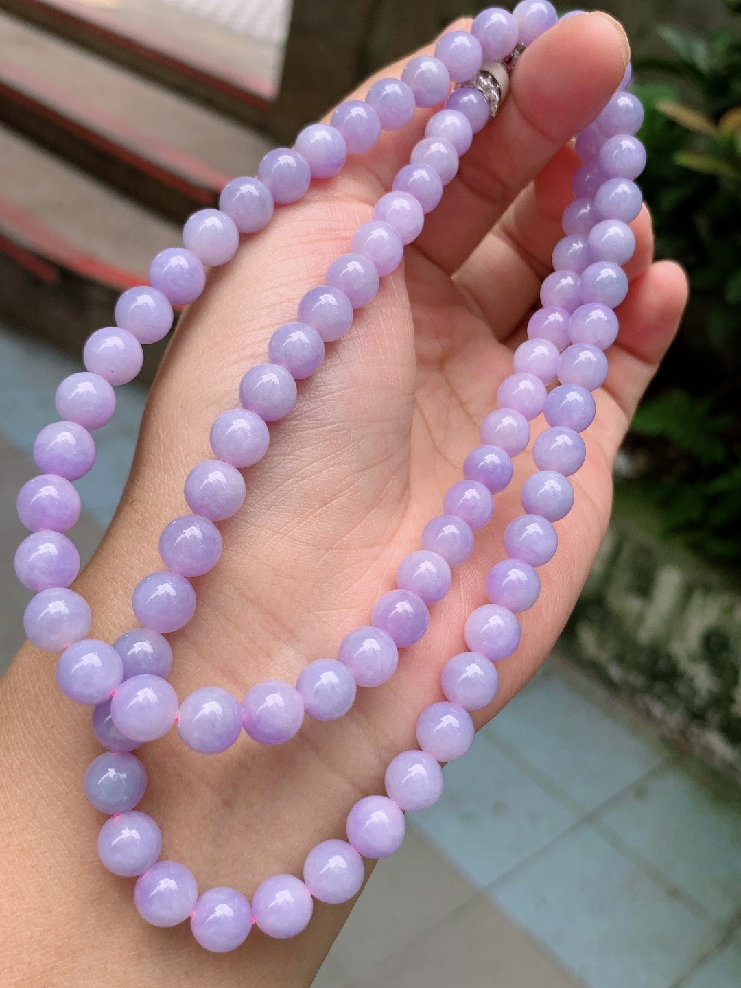 ️ 8.1mm80颗冰紫项链