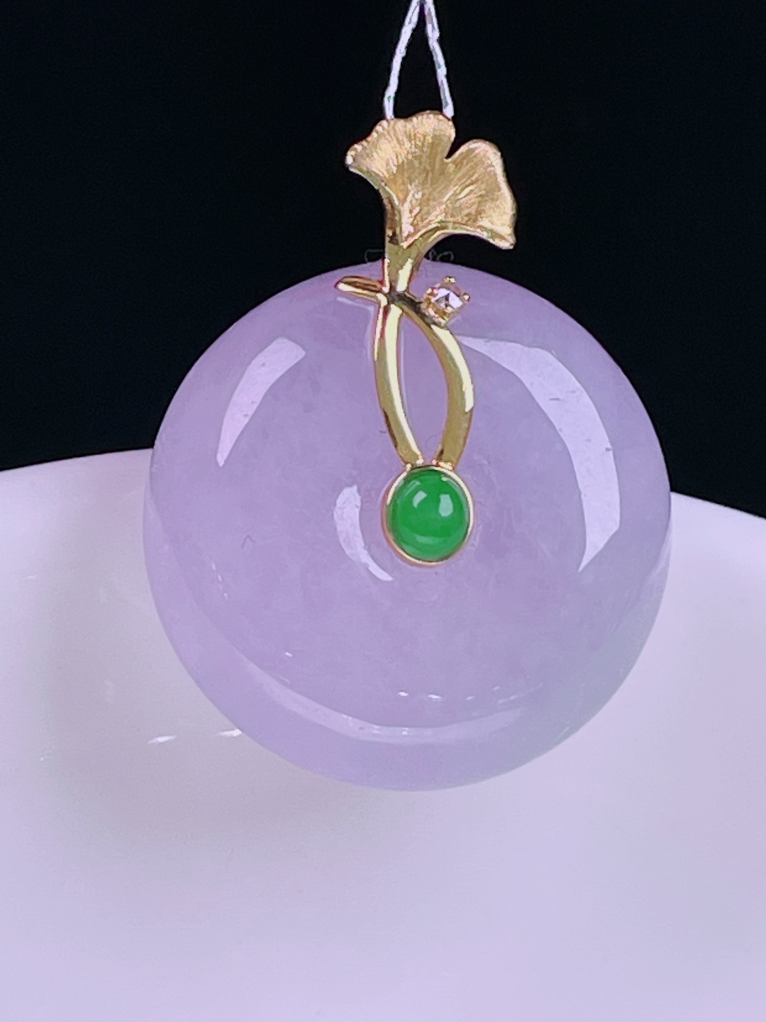 ️冰紫平安扣，老种起光，细底通透，尺寸：28.2/22.4/9.5mm0613