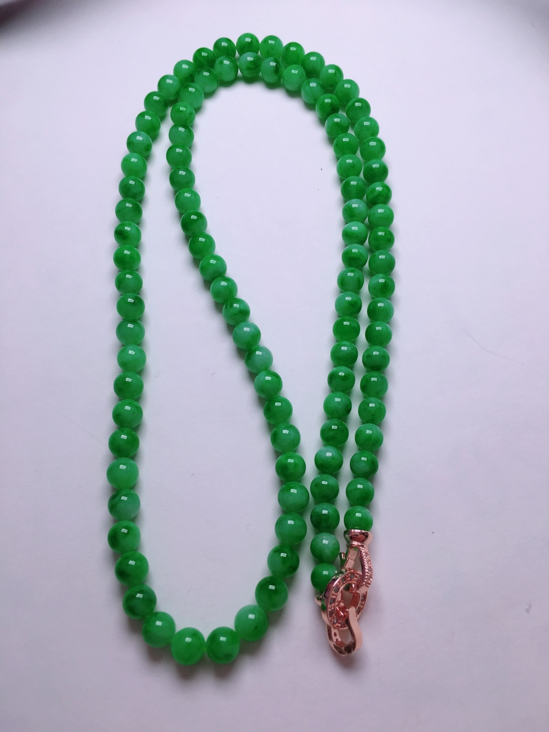 ️绿珠子项链，晶莹剔透，新颖时尚，5-5.8