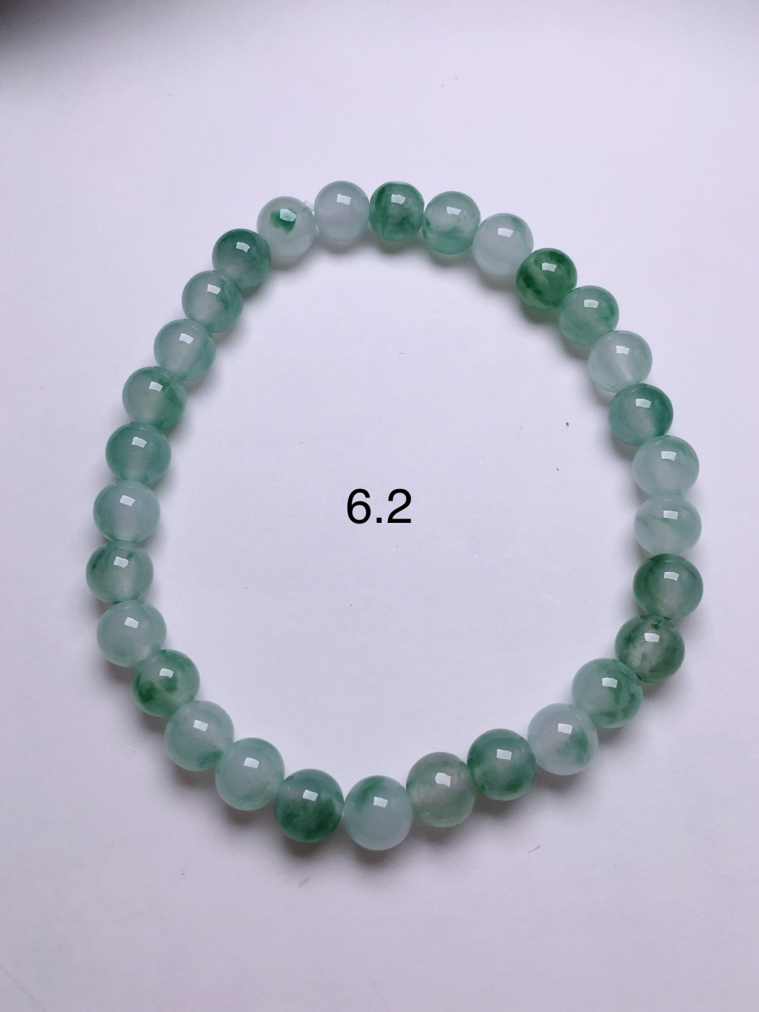 ️冰种飘花珠子手链，晶莹剔透，新颖时尚，6.2