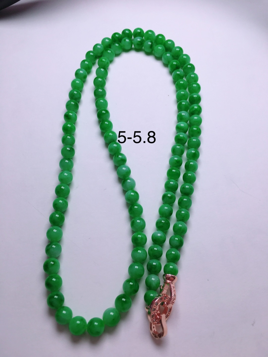 ️绿珠子项链，晶莹剔透，新颖时尚，5-5.8