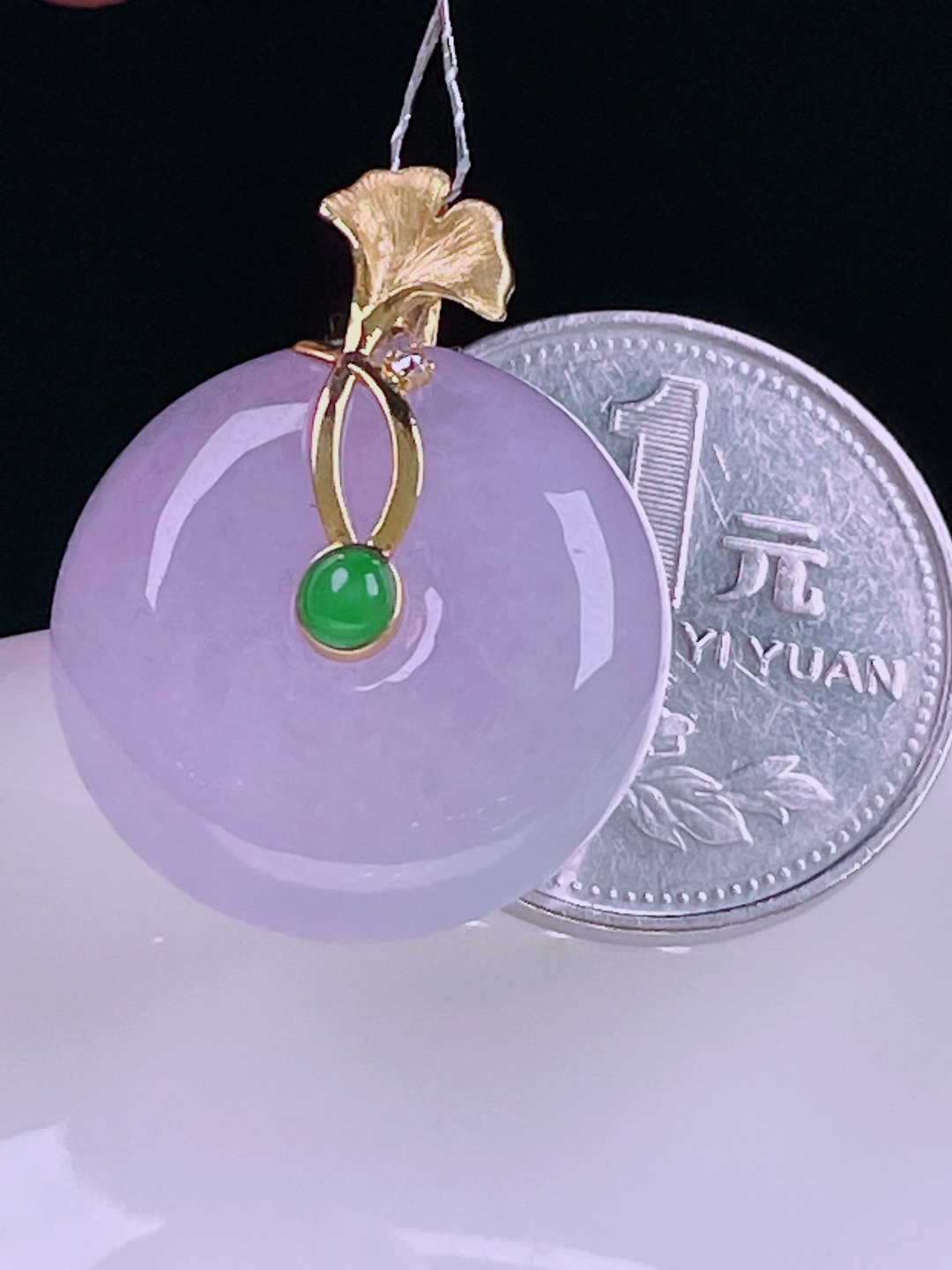 ️冰紫平安扣，老种起光，细底通透，尺寸：28.2/22.4/9.5mm0613