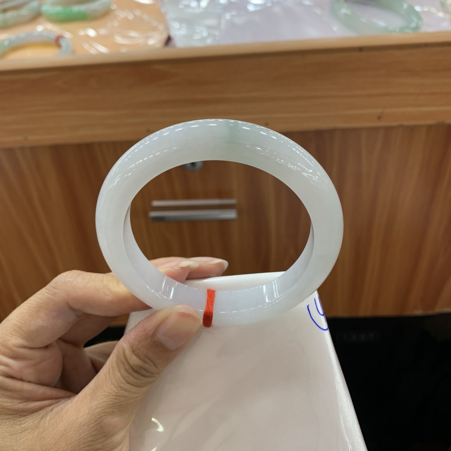 飘花正圈翡翠手镯 58.3-12.1-9.6
