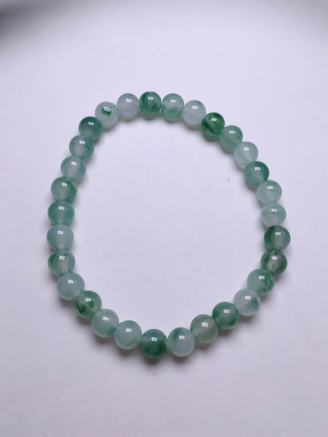 ️冰种飘花珠子手链，晶莹剔透，新颖时尚，6.2