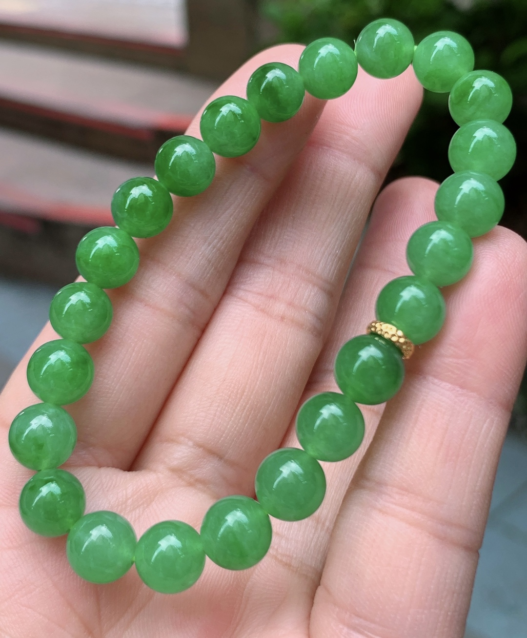 ️ 8.3mm23颗满绿手链