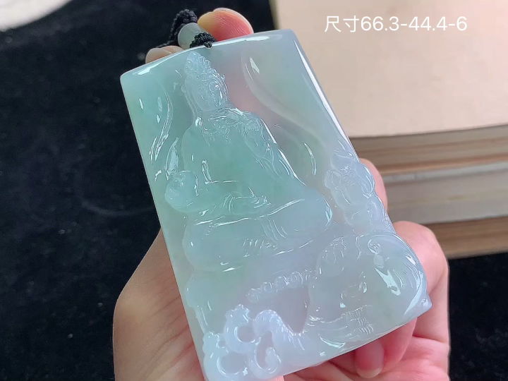 冰底色观音 老坑冰透 种老水足 水润光泽 性比高 无裂 尺寸看图