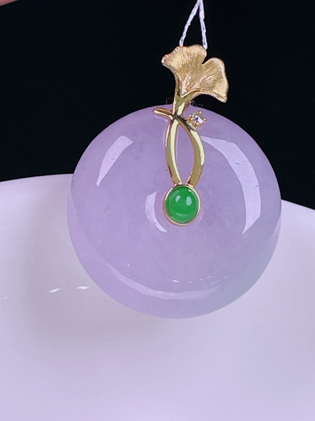 ️冰紫平安扣，老种起光，细底通透，尺寸：28.2/22.4/9.5mm0613