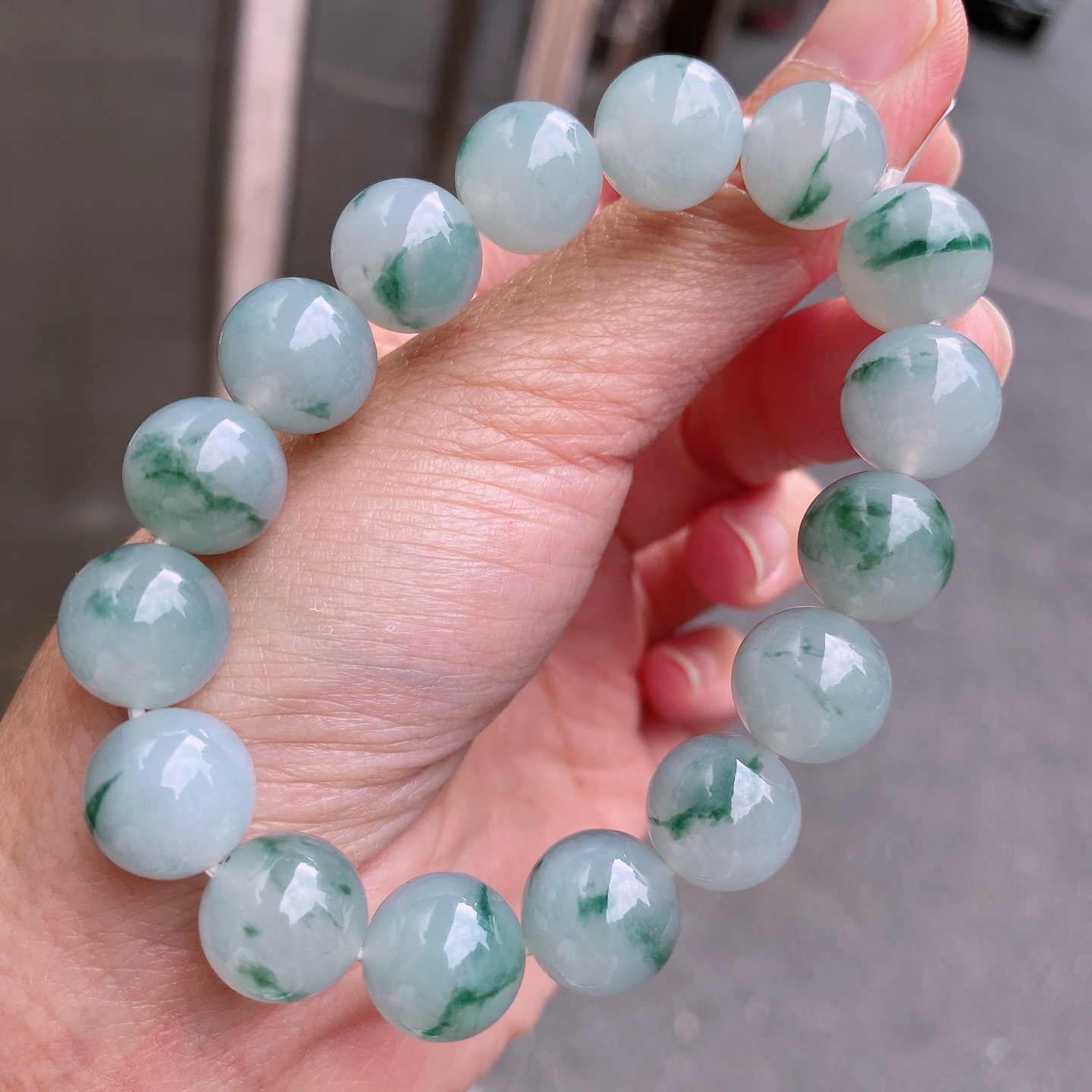 ️ 飘花手串 有种水 油润 度百分之90以上，12.6