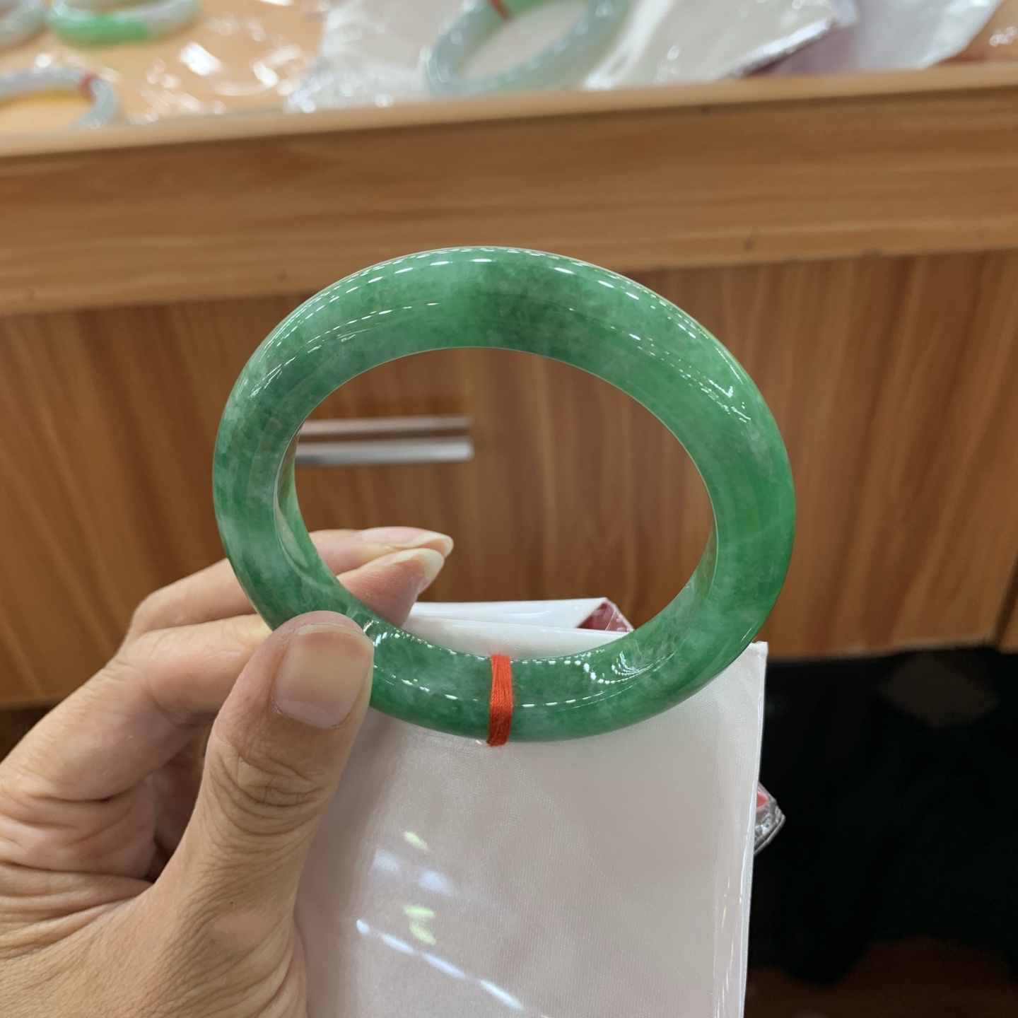 满绿正圈翡翠手镯 57-11.6-10