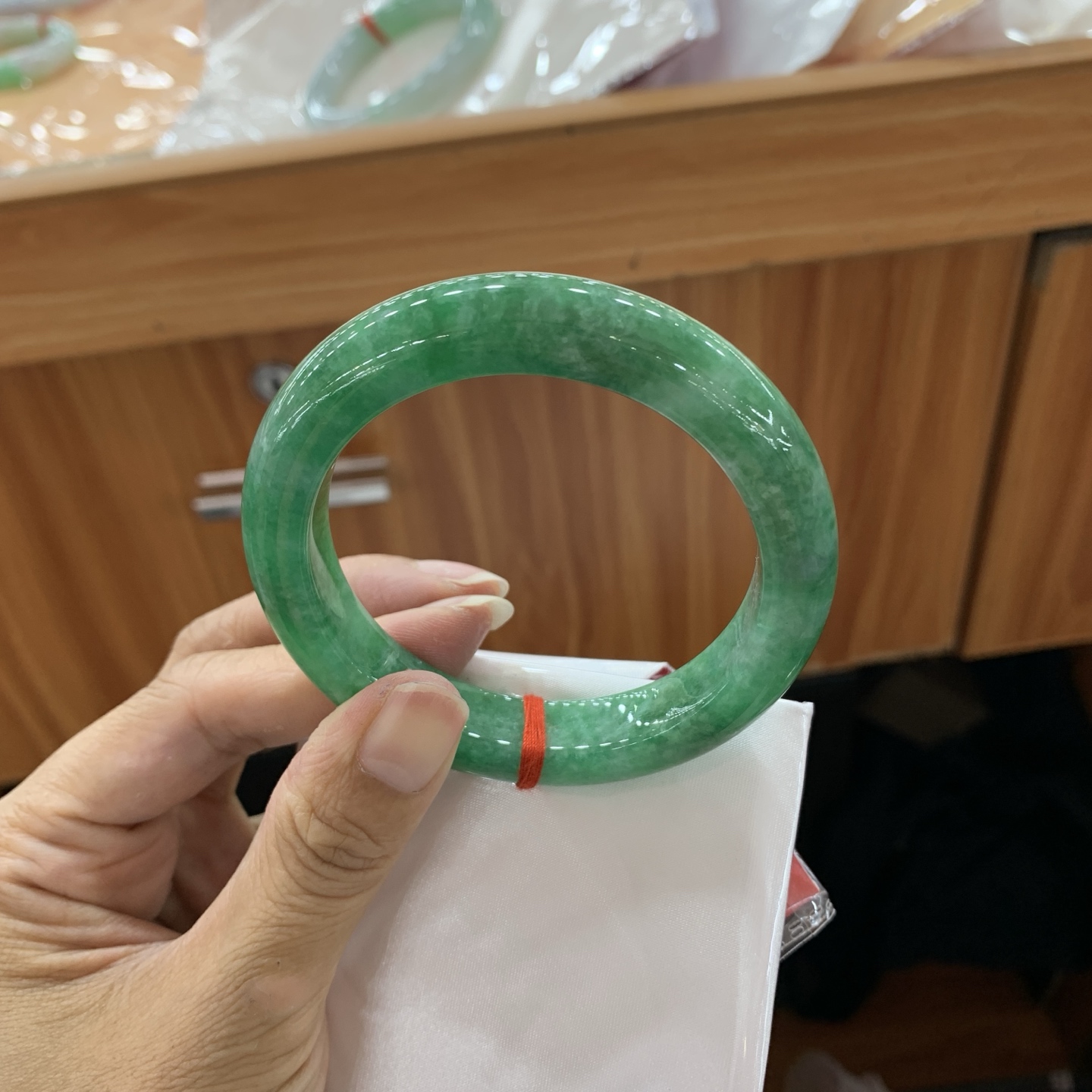 满绿正圈翡翠手镯 57-11.6-10