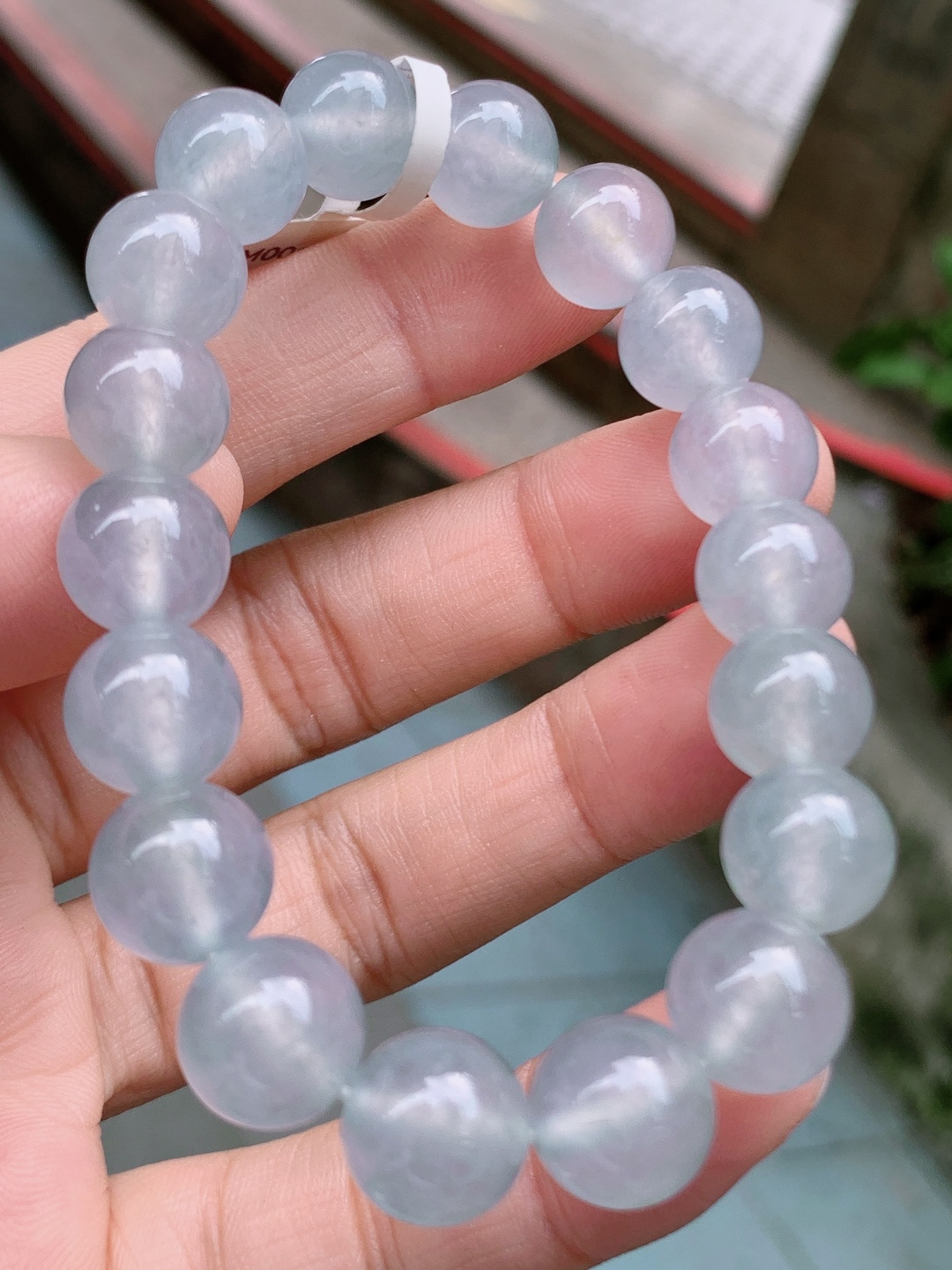️ 18颗冰蓝底手链