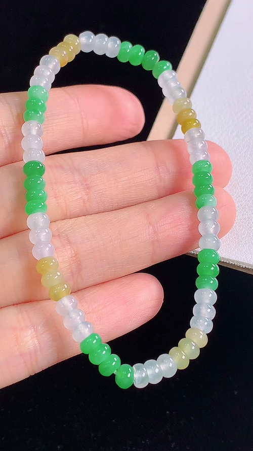 ️三彩手链，尺寸:4.6-2.8mm 10