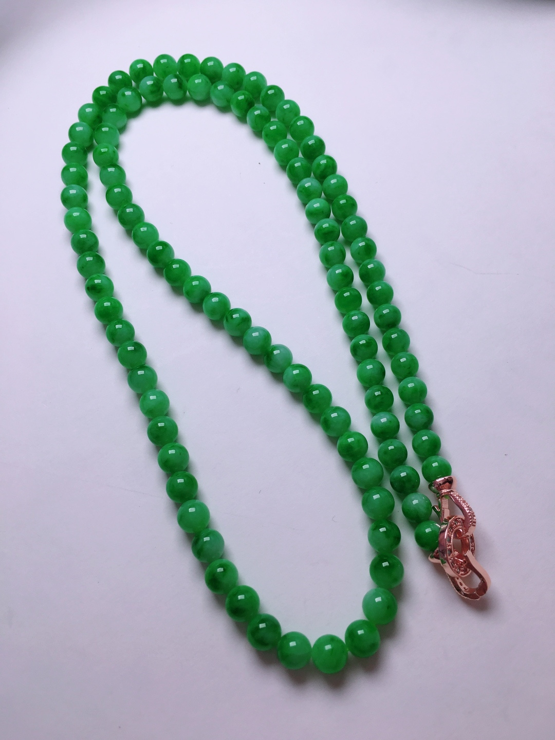 ️绿珠子项链，晶莹剔透，新颖时尚，5-5.8