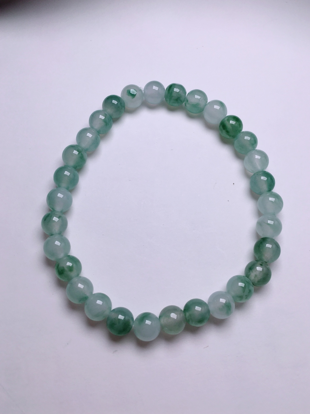 ️冰种飘花珠子手链，晶莹剔透，新颖时尚，6.2