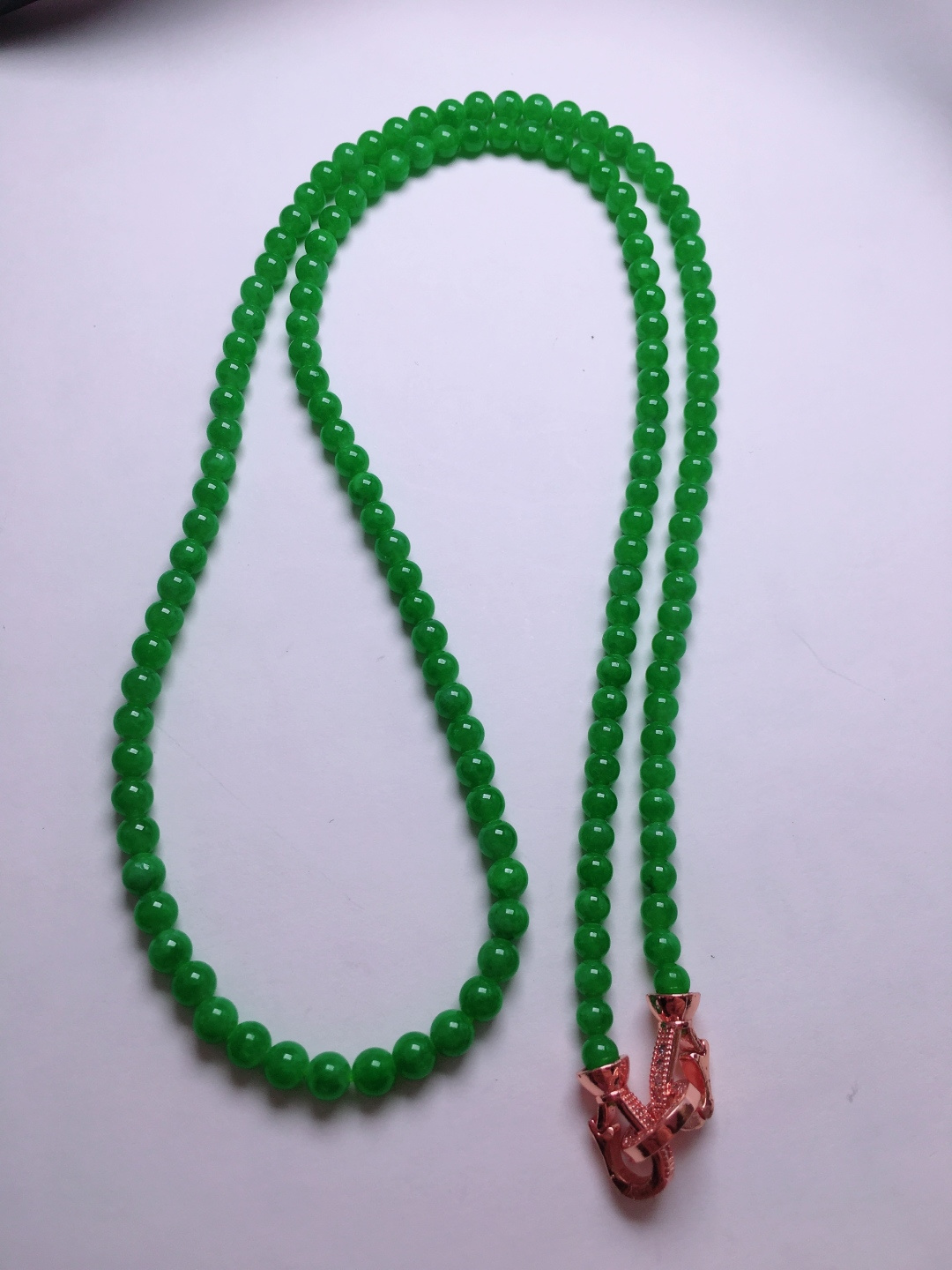 ️绿珠子项链，晶莹剔透，新颖时尚，4-4.5
