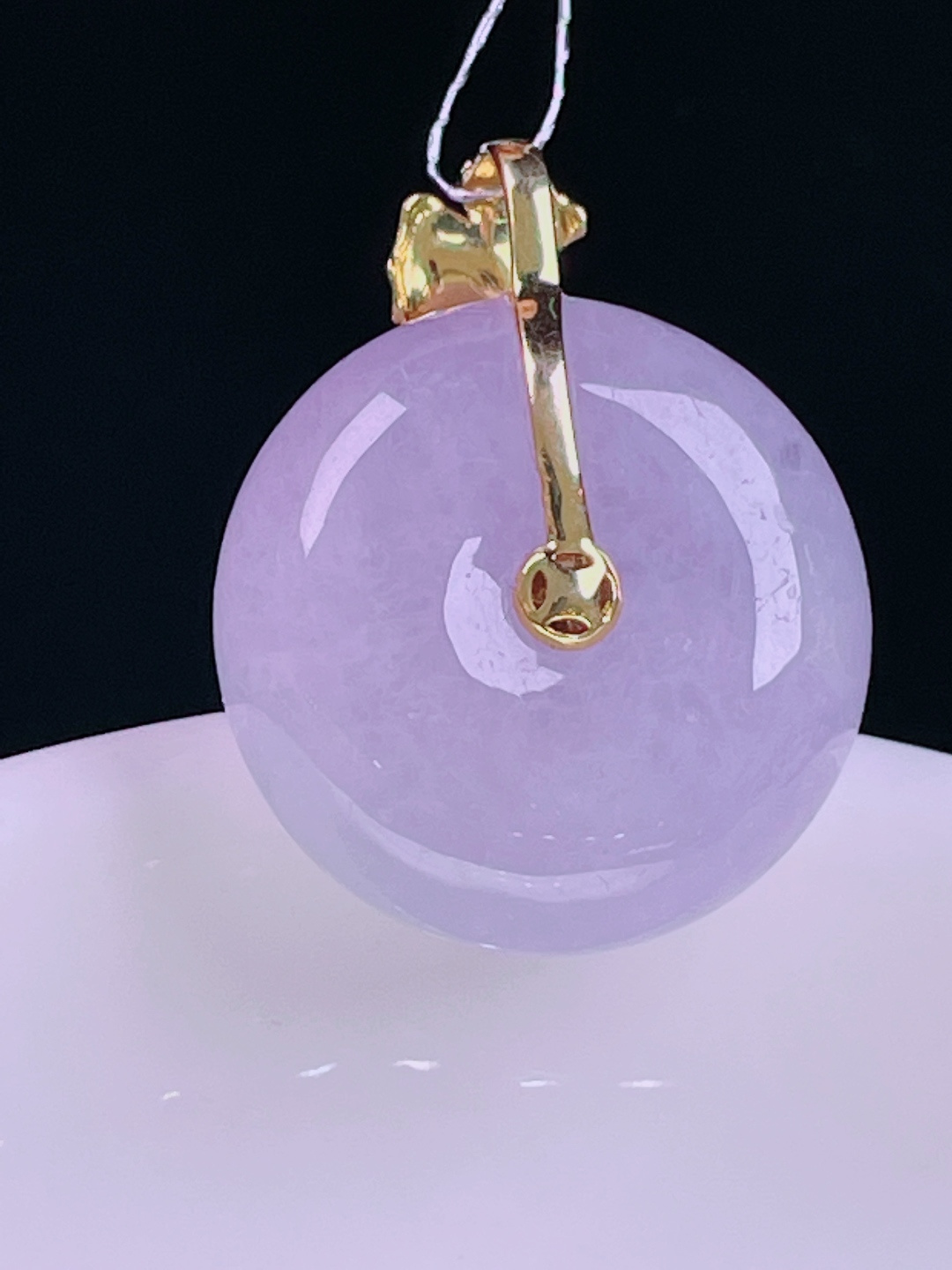 ️冰紫平安扣，老种起光，细底通透，尺寸：28.2/22.4/9.5mm0613