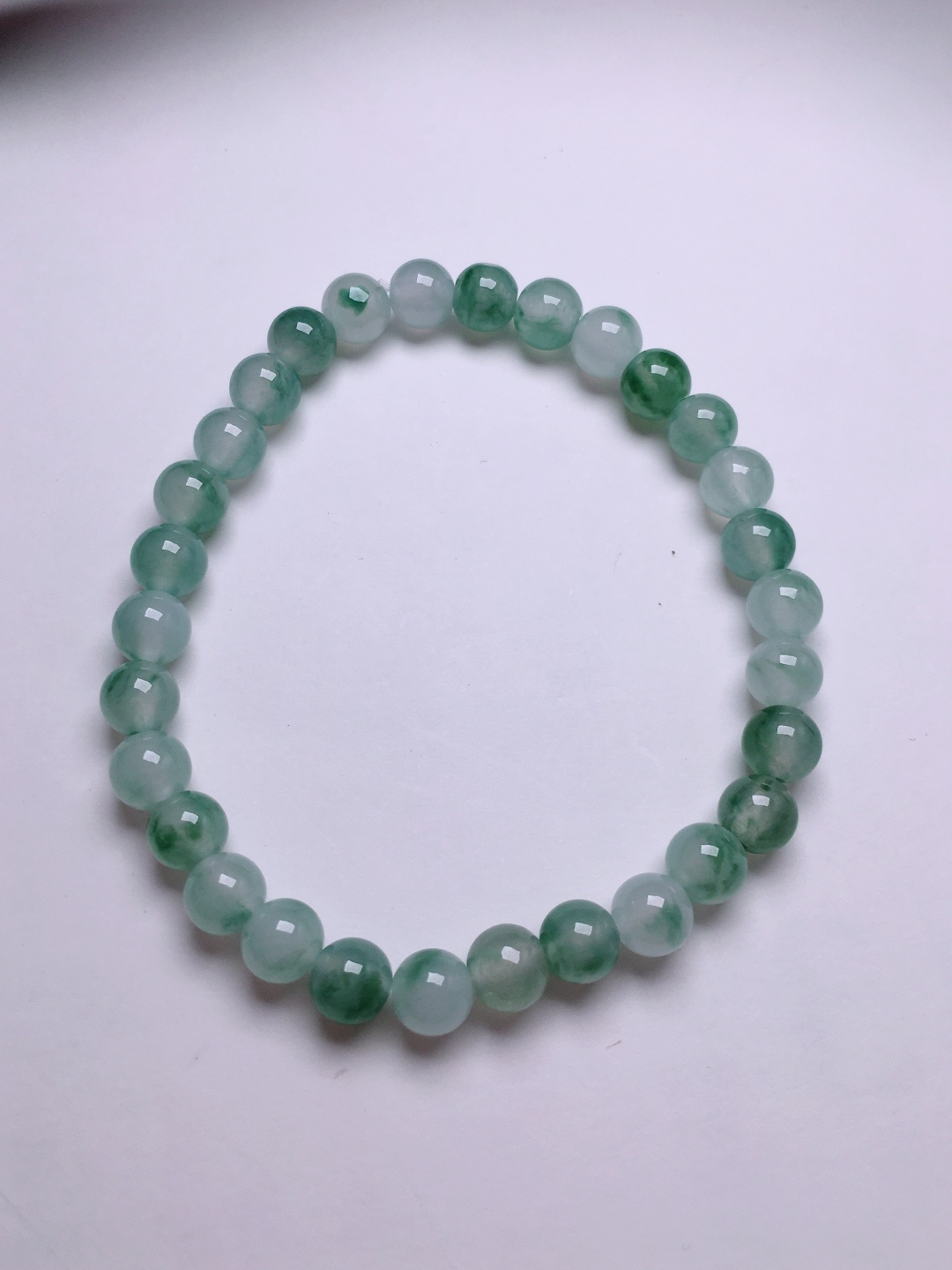 ️冰种飘花珠子手链，晶莹剔透，新颖时尚，6.2