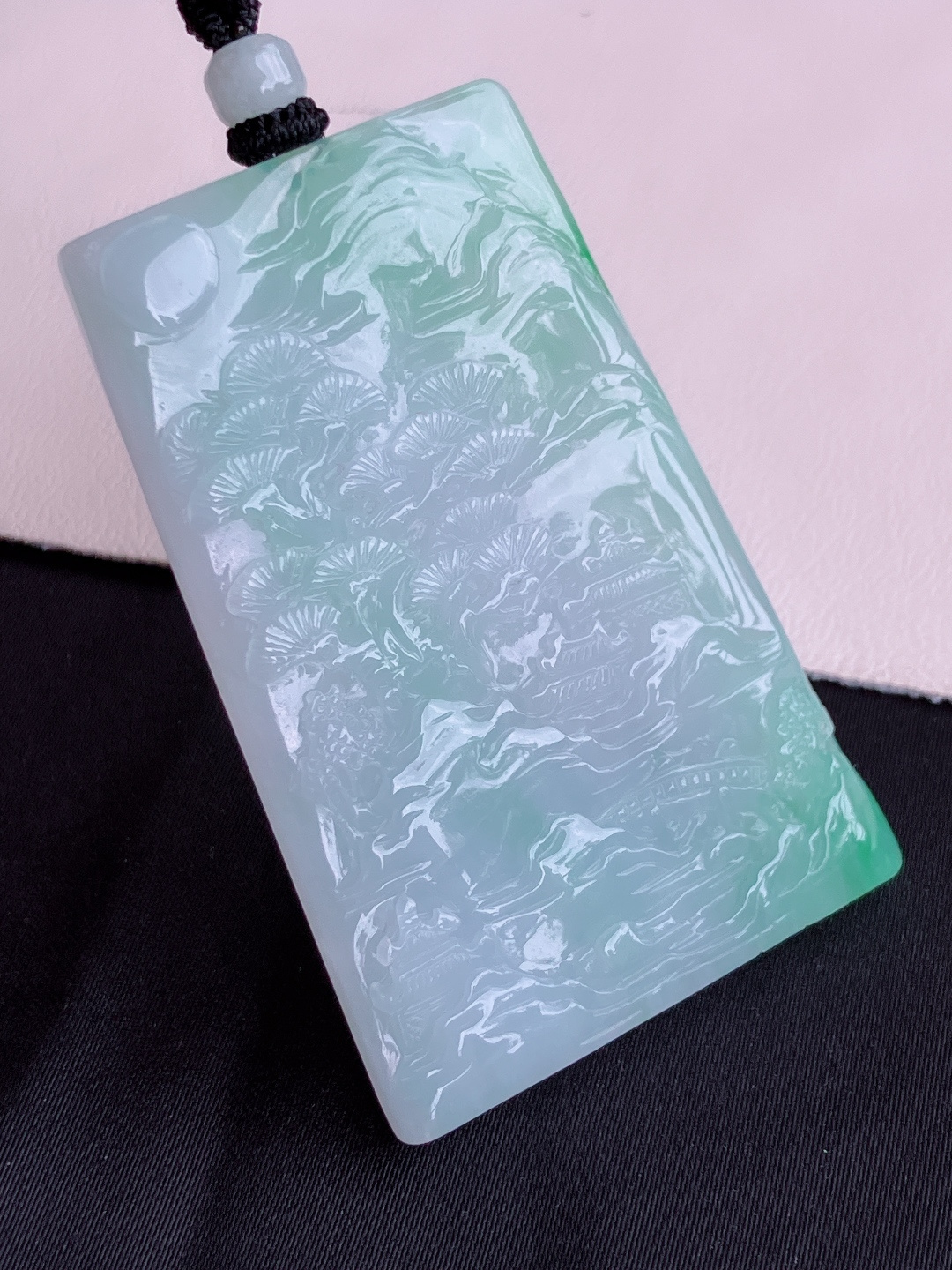 双彩山水牌，意境美，尺寸57/37.6/6/自然光实拍