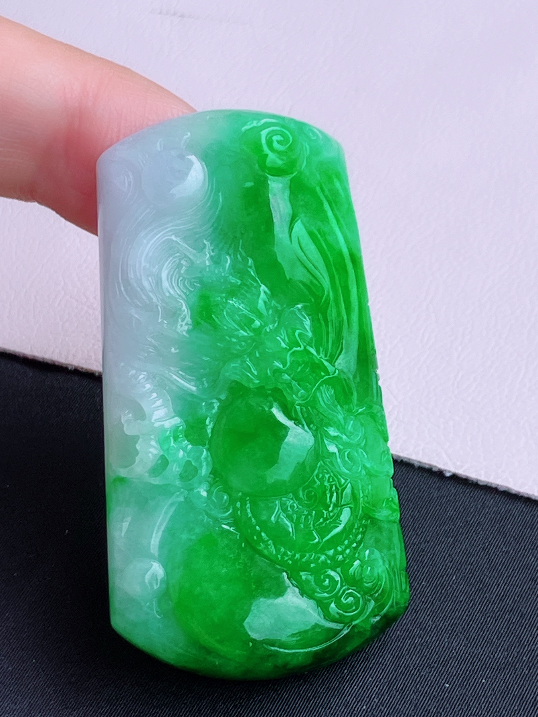 阳绿龙牌，栩栩如生，尺寸55.6/28.8/10.3/自然光实拍