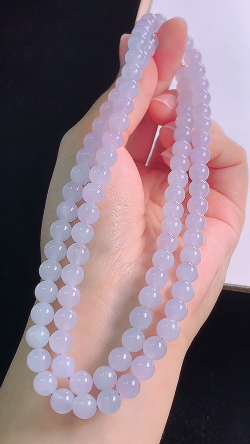 冰紫项链，尺寸:6.9-6.9mm 11