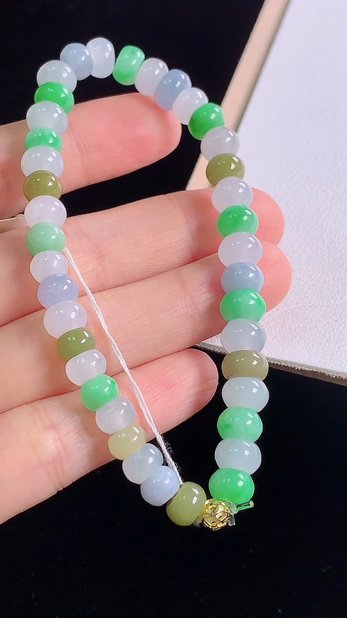 ️多彩手链，尺寸:6.8-4.0mm 10
