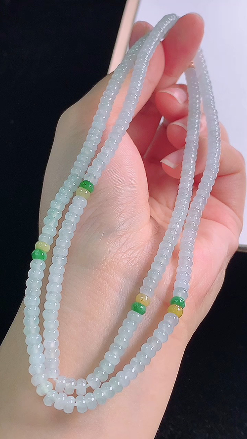 三彩项链，尺寸:4.5-2.6mm 9