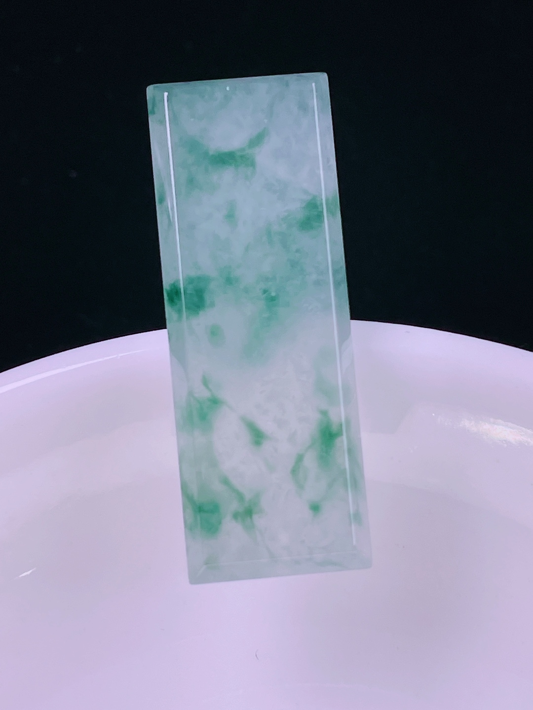 ️冰飘花无事牌，老种起光，细底通透，尺寸：34.6/12.8/6mm0614