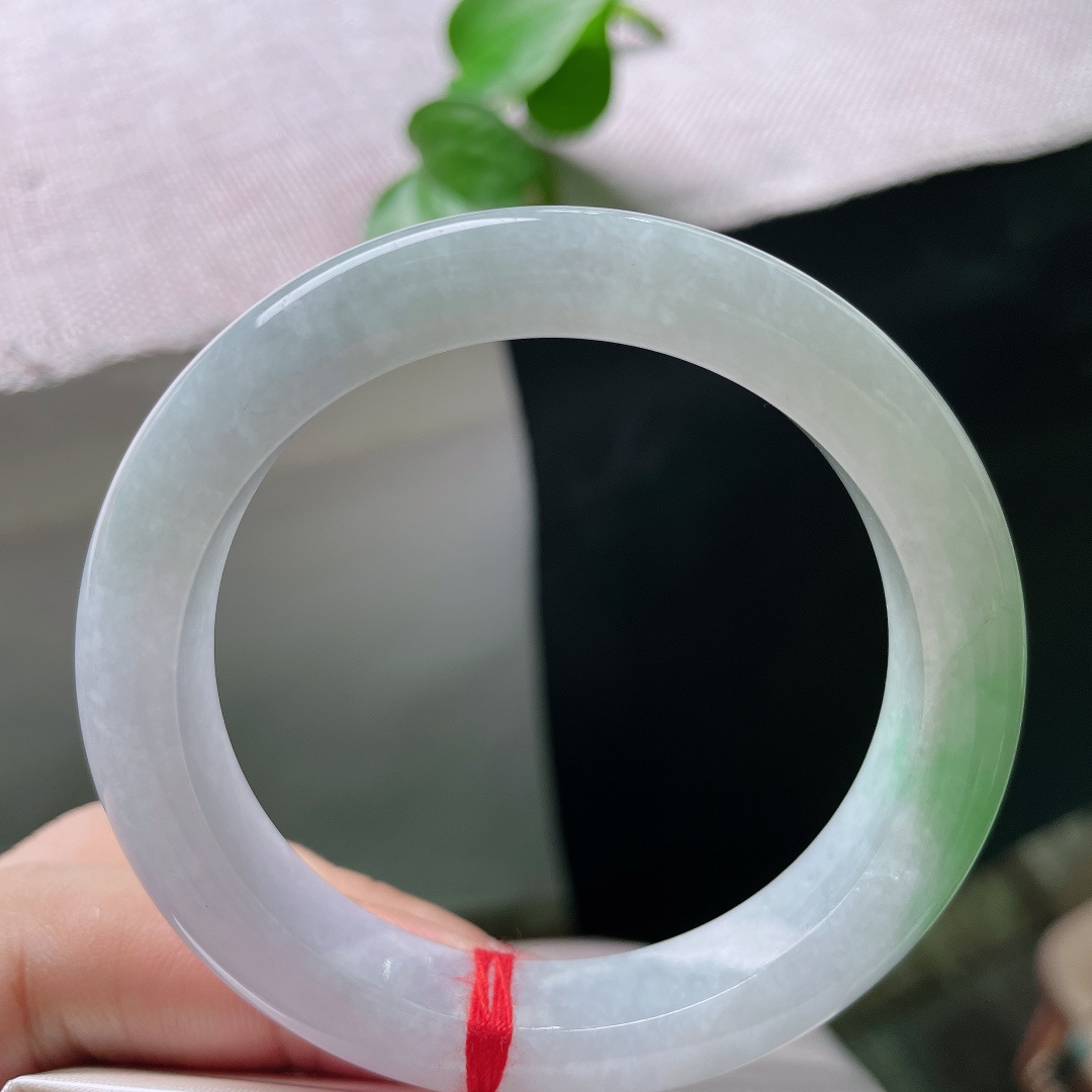 52.6/10.8/8，白底青正圈，清润质地，显气质，水头好，种老，皮纹，ss53821a