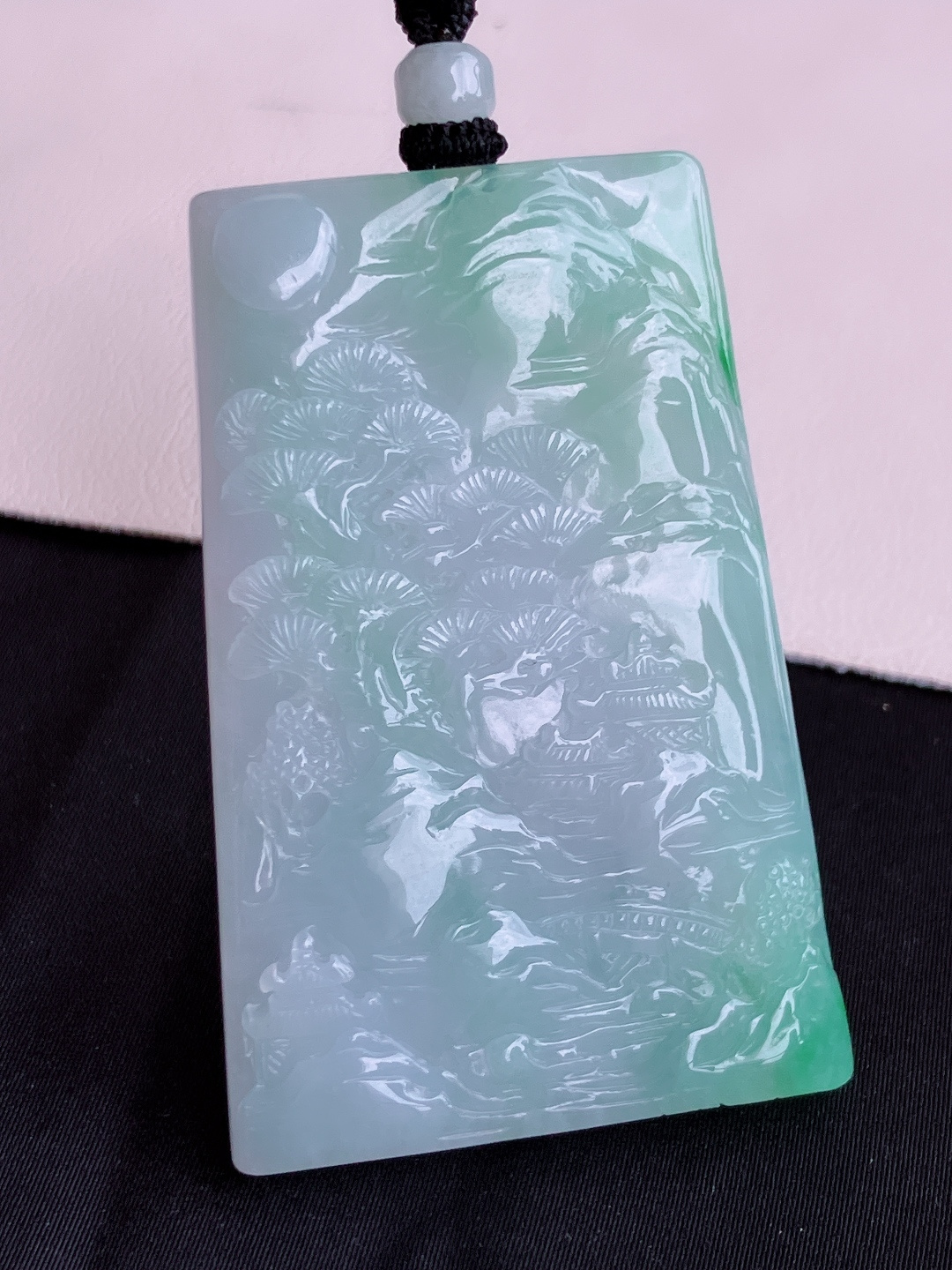 双彩山水牌，意境美，尺寸57/37.6/6/自然光实拍