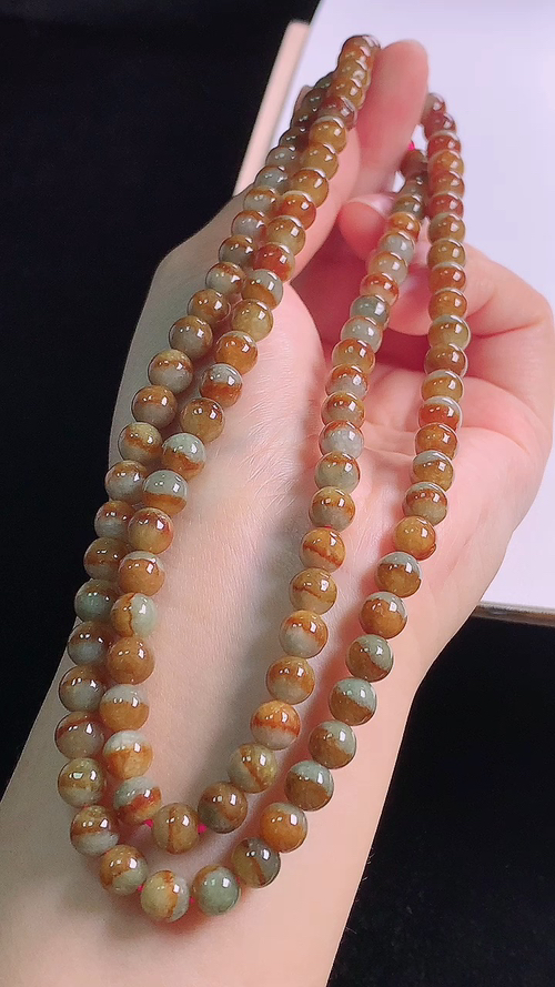 黄翡项链，尺寸:6.5-6.5mm 11