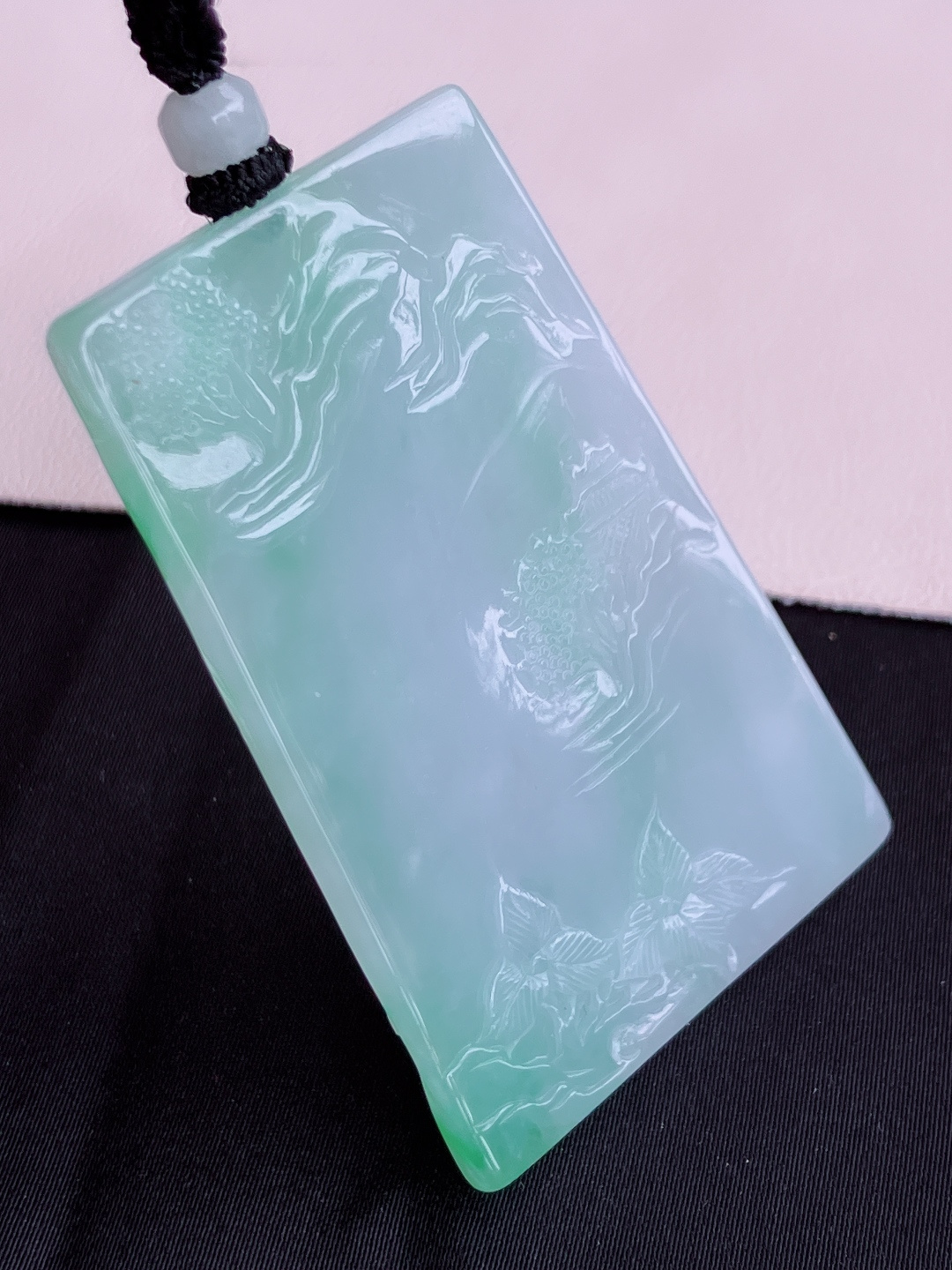 双彩山水牌，意境美，尺寸57/37.6/6/自然光实拍
