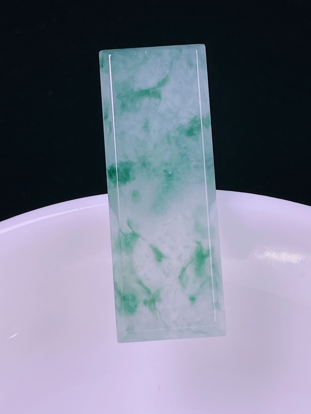 ️冰飘花无事牌，老种起光，细底通透，尺寸：34.6/12.8/6mm0614