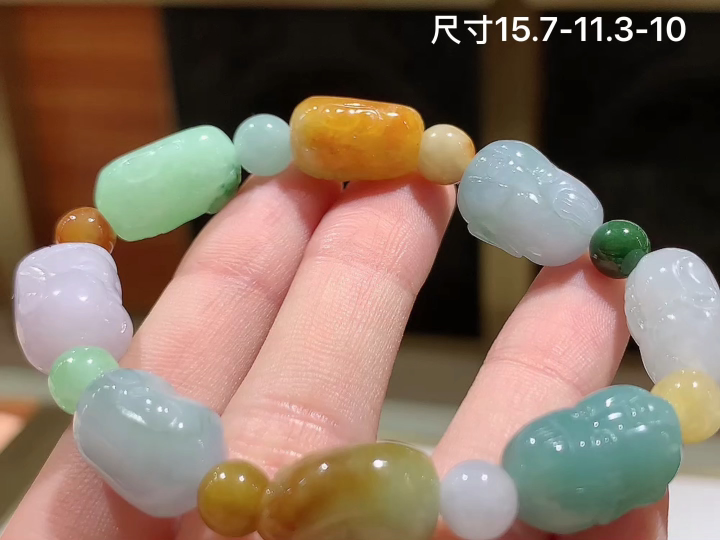 多彩手串 , 尺寸，15.7-11.3-10