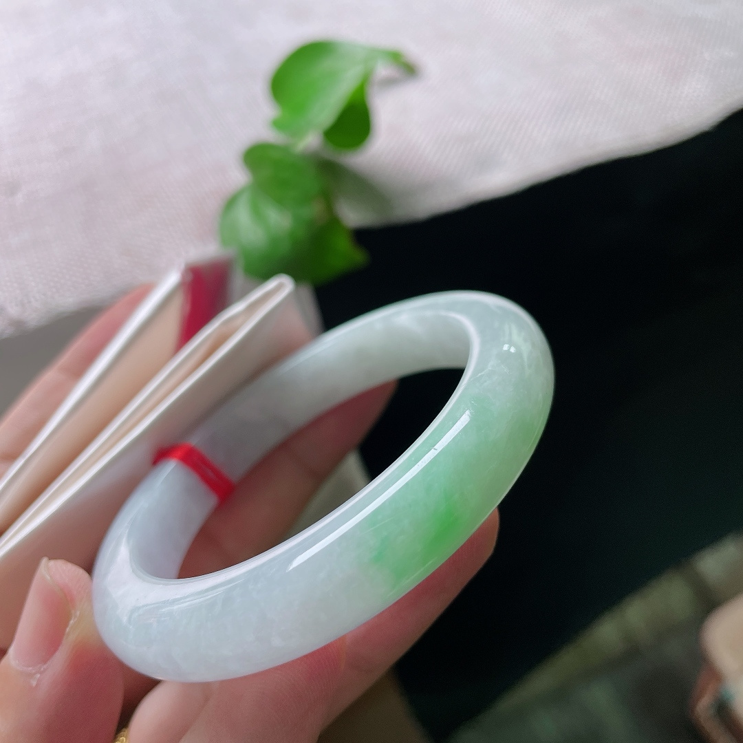 52.6/10.8/8，白底青正圈，清润质地，显气质，水头好，种老，皮纹，ss53821a