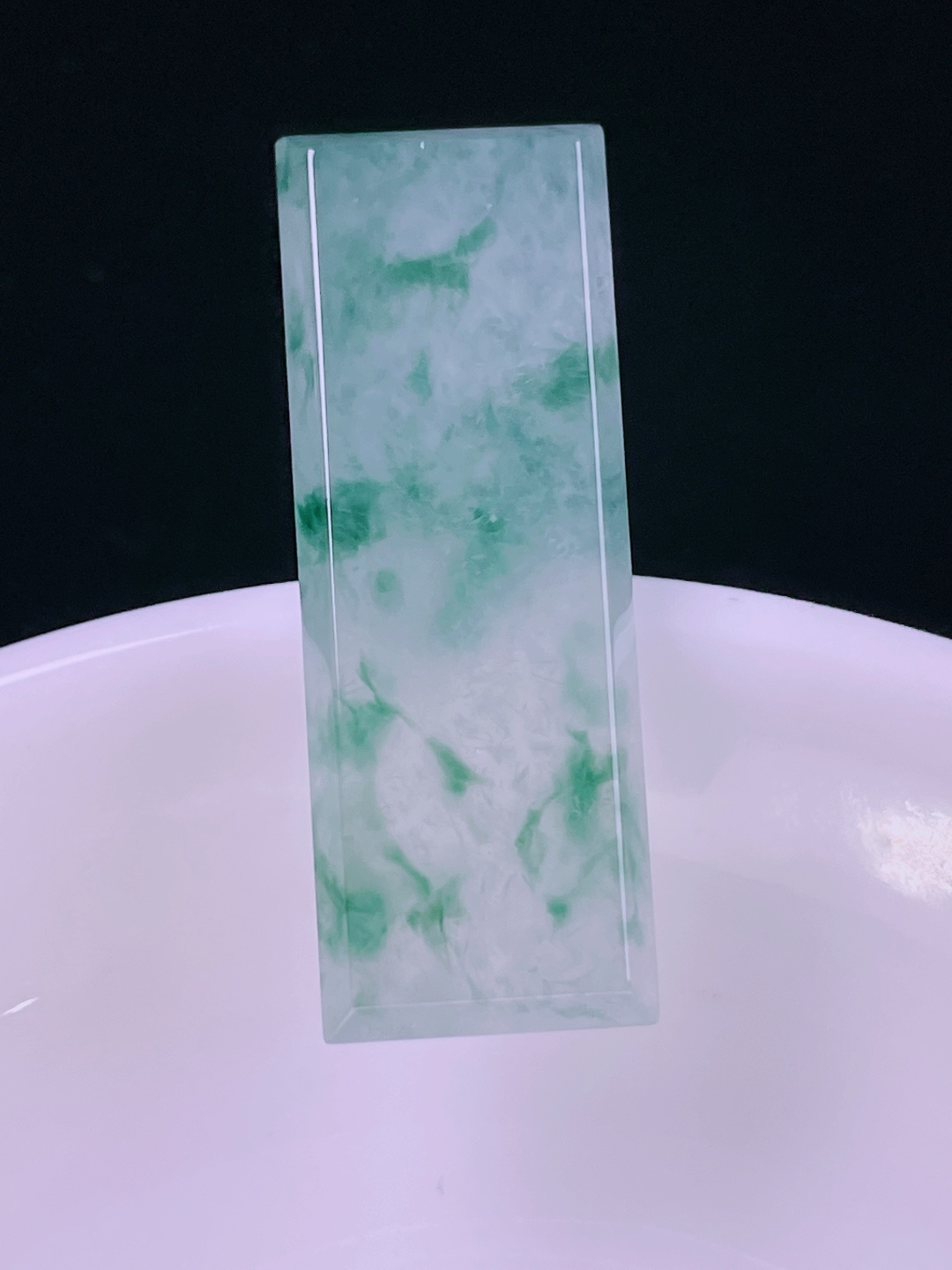 ️冰飘花无事牌，老种起光，细底通透，尺寸：34.6/12.8/6mm0614