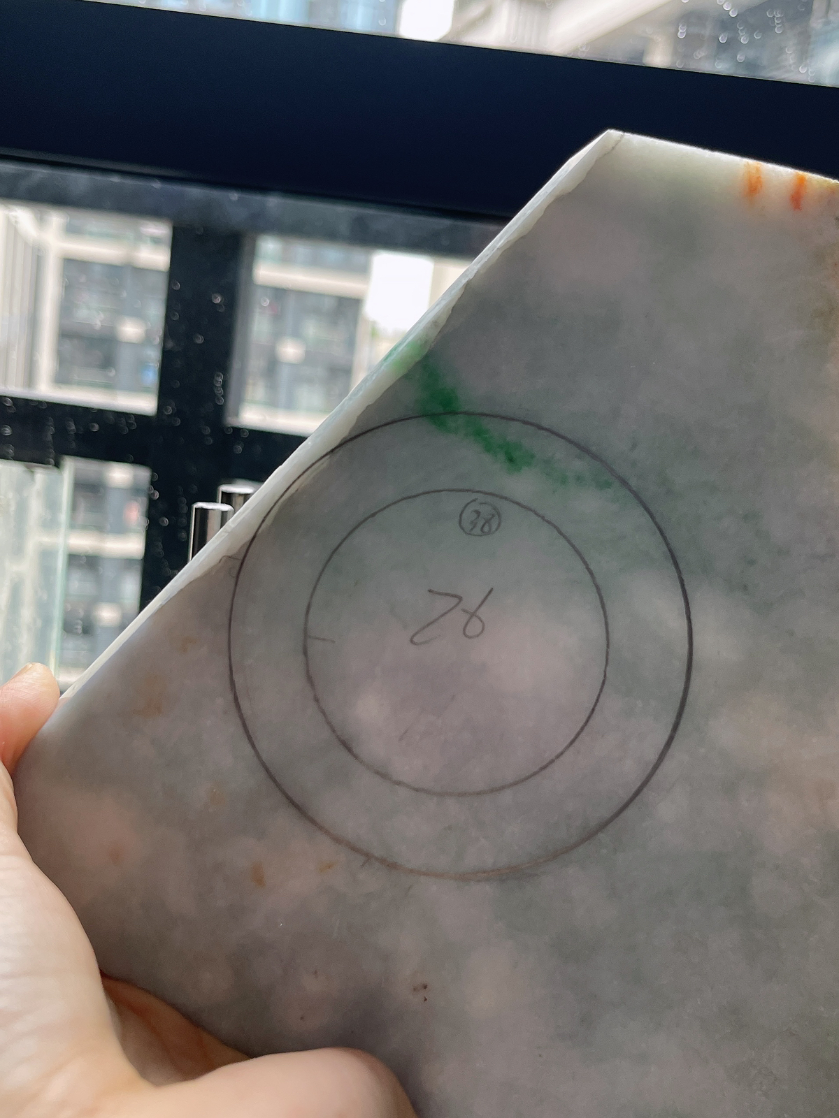翡翠板料，⭕️正圈最大做60，圆条最大做56