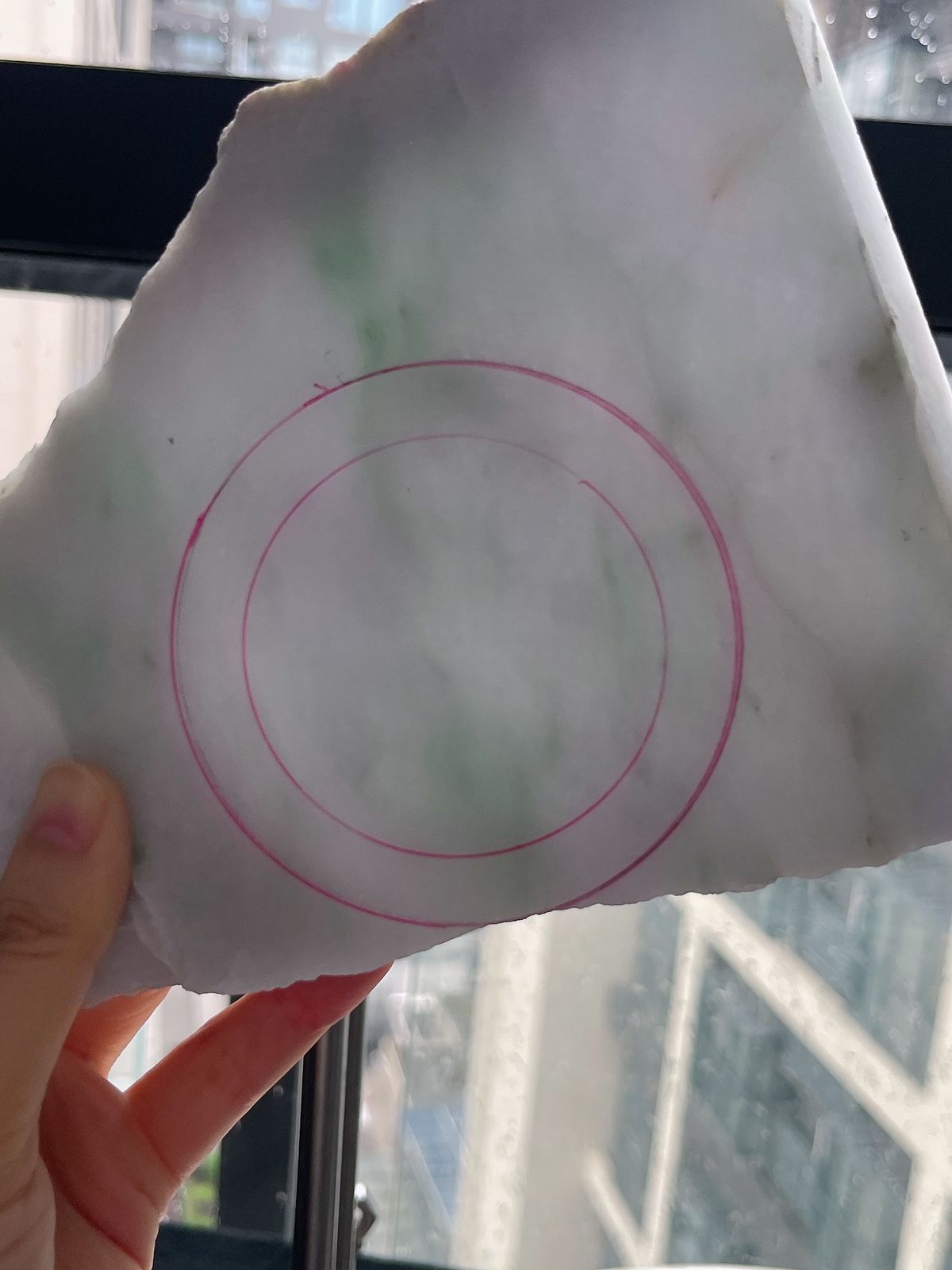 翡翠板料，⭕️正圈最大做62，圆条最大做58