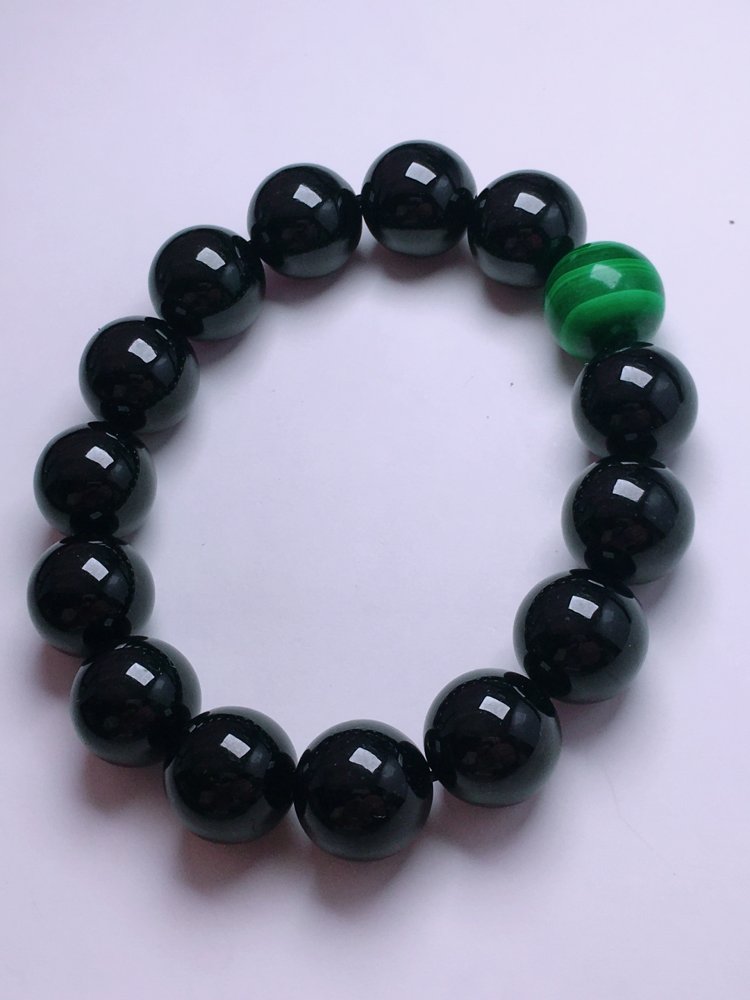 ️墨翠珠子手串，晶莹剔透，新颖时尚，13.8