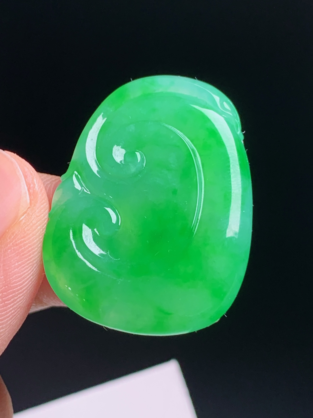 ️  阳绿如意裸石，色匀浓郁水润饱满，事事顺心清新贵气裸石30-22.3-3.6
